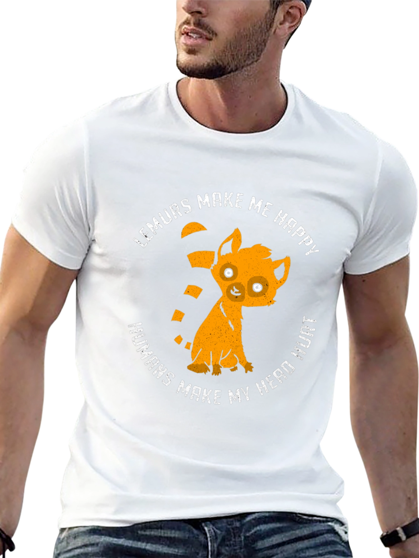 Lemurs Make Me Happy Graphic T-Shirt