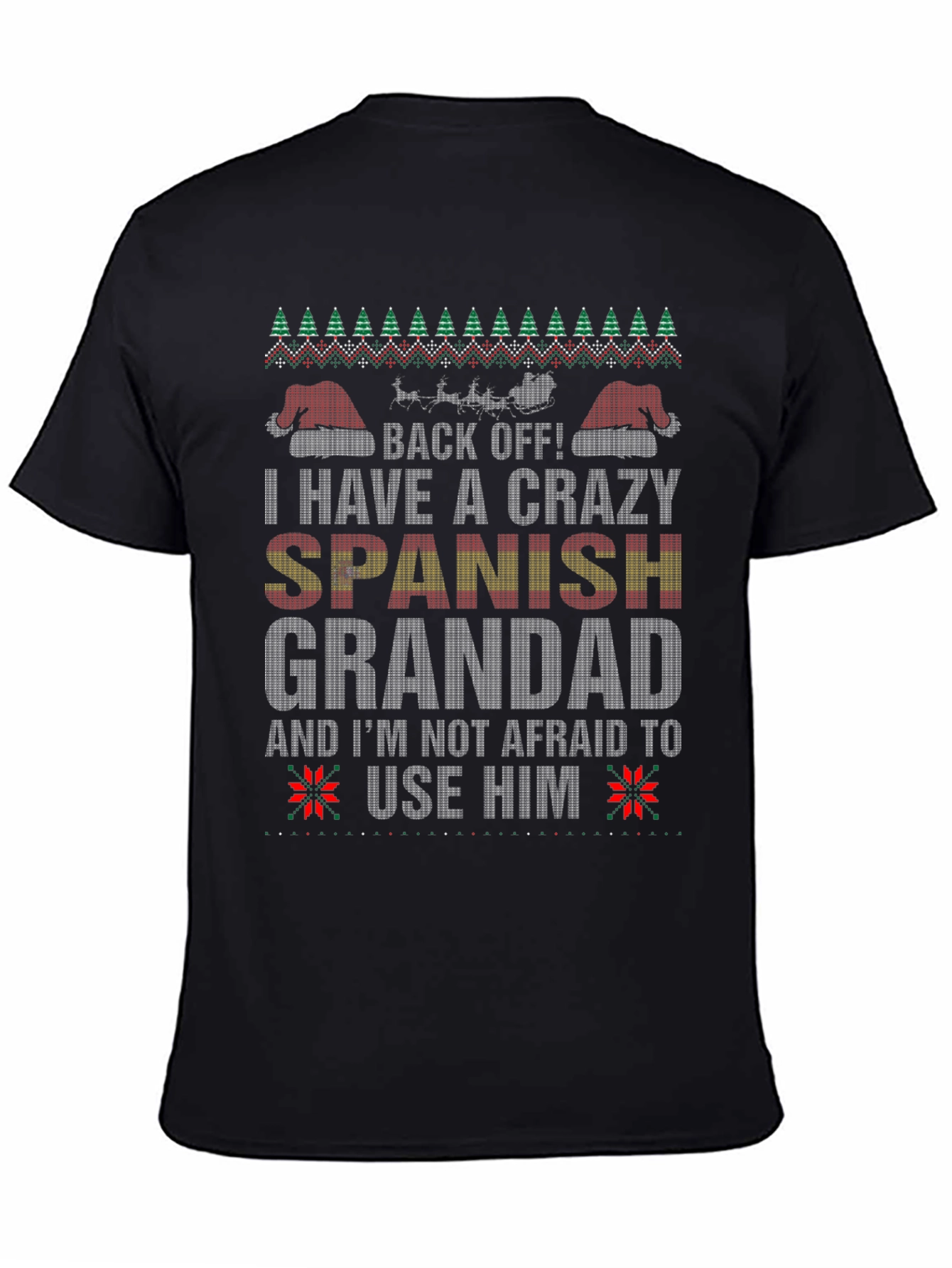Crazy Spanish Grandad Christmas T-Shirt