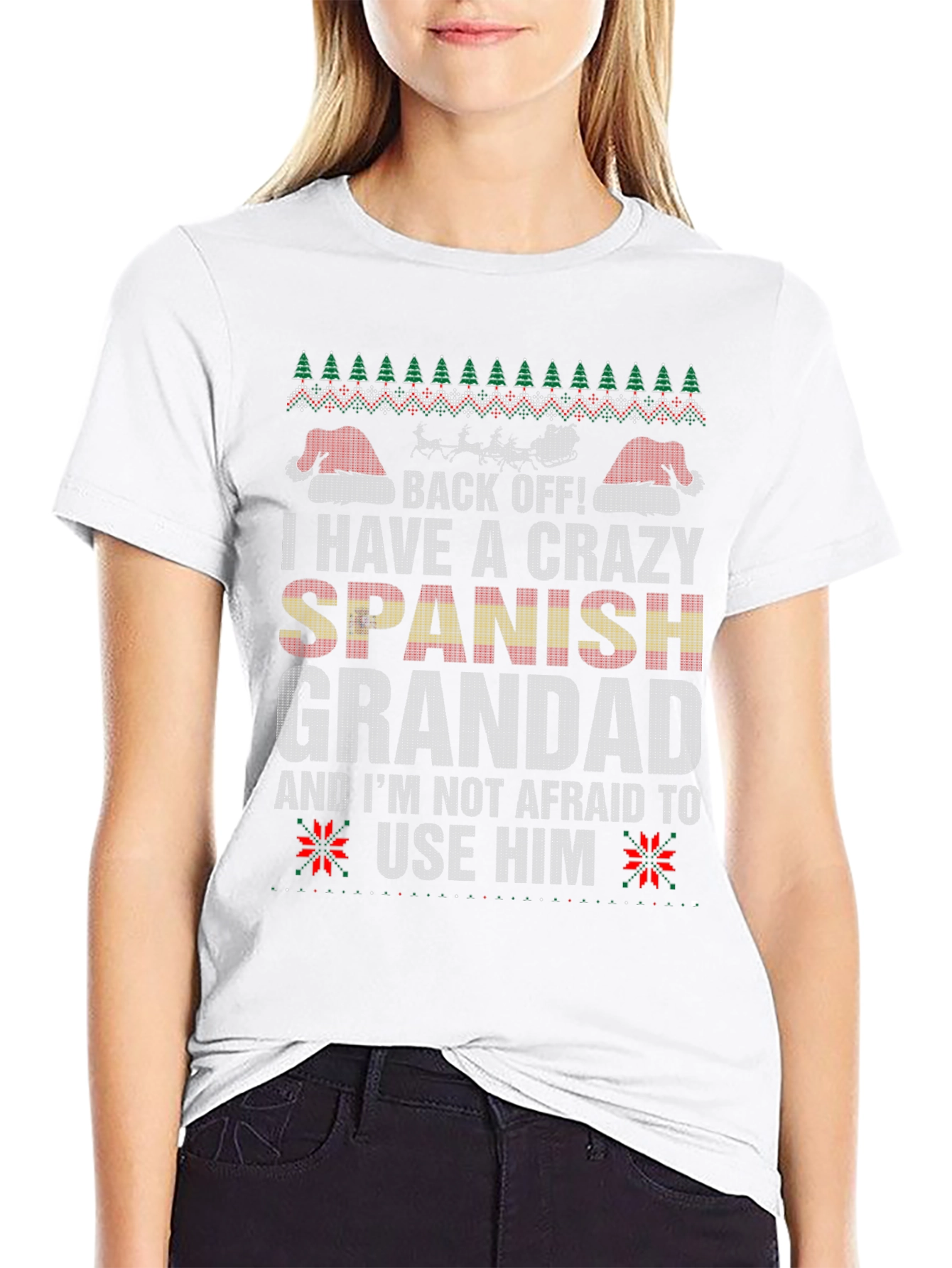 Crazy Spanish Grandad Christmas T-Shirt