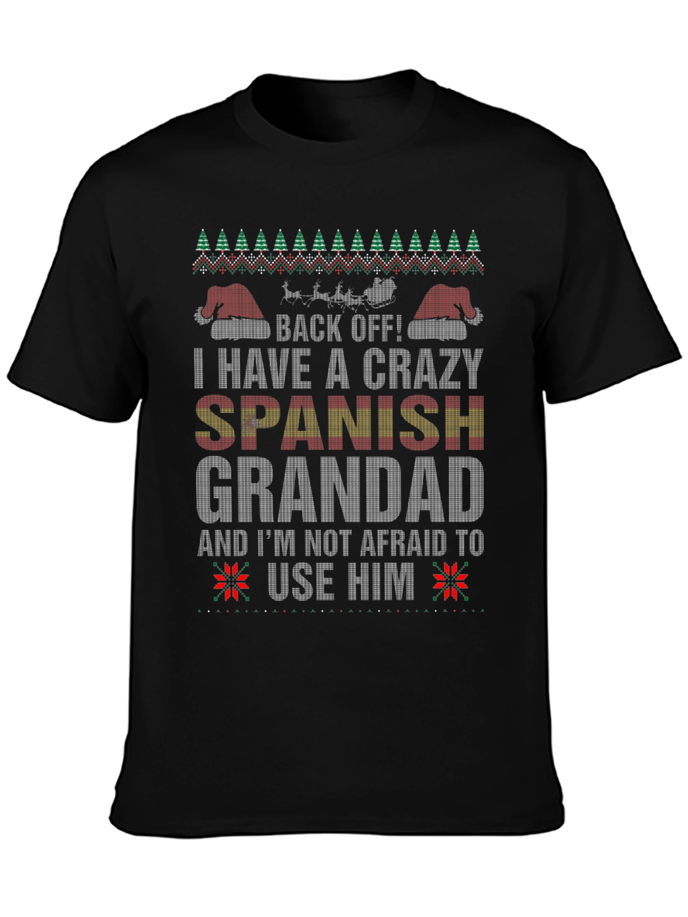 Crazy Spanish Grandad Christmas T-Shirt