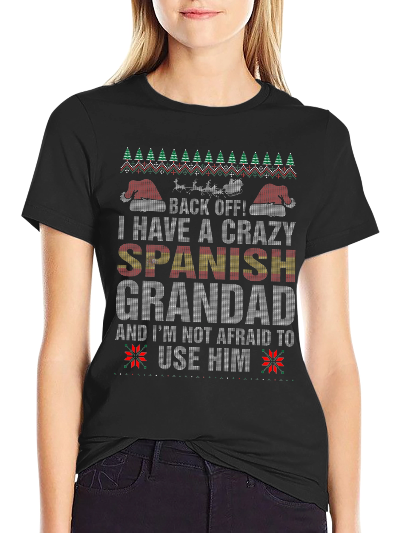 Crazy Spanish Grandad Christmas T-Shirt