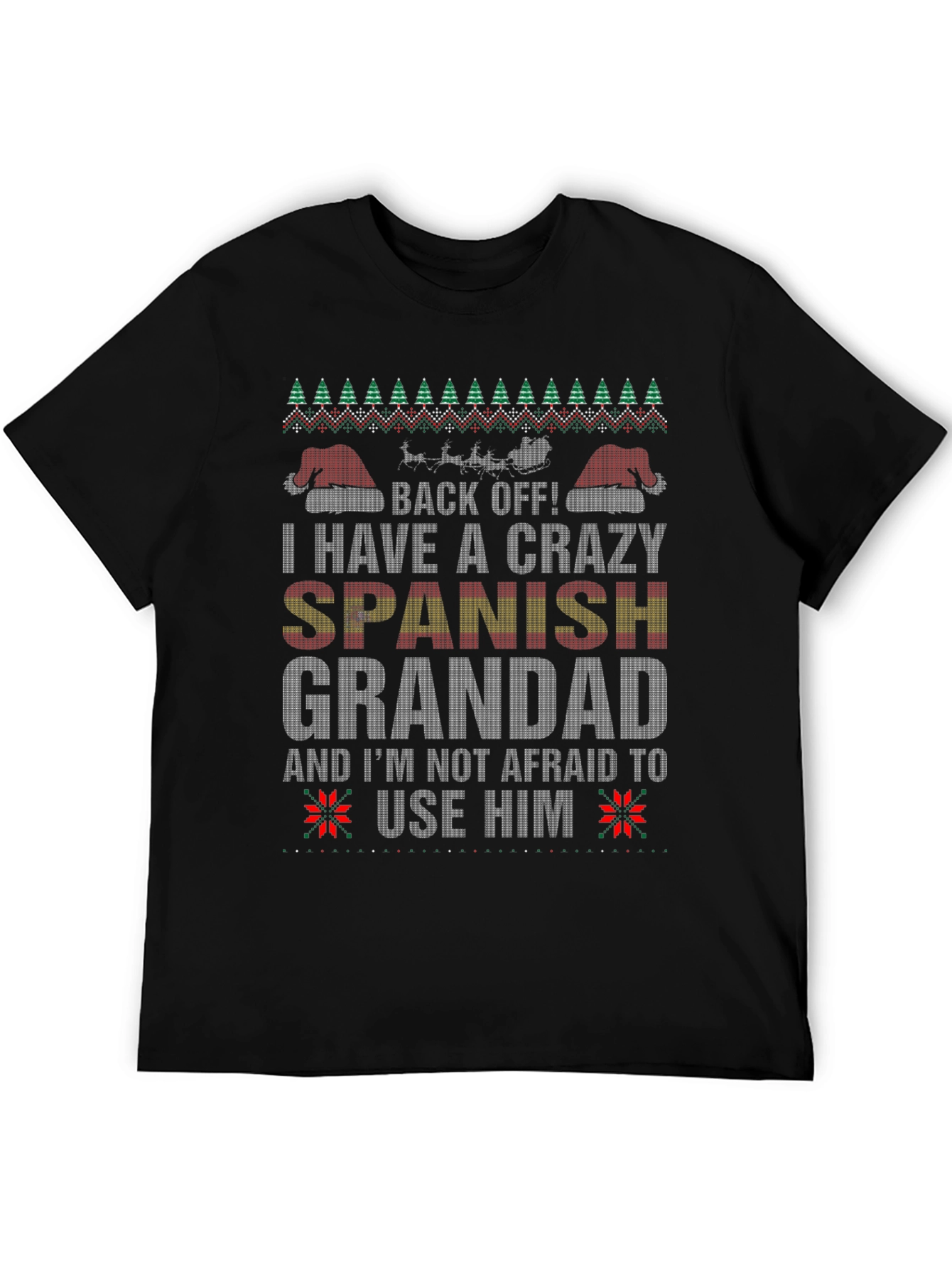 Crazy Spanish Grandad Christmas T-Shirt
