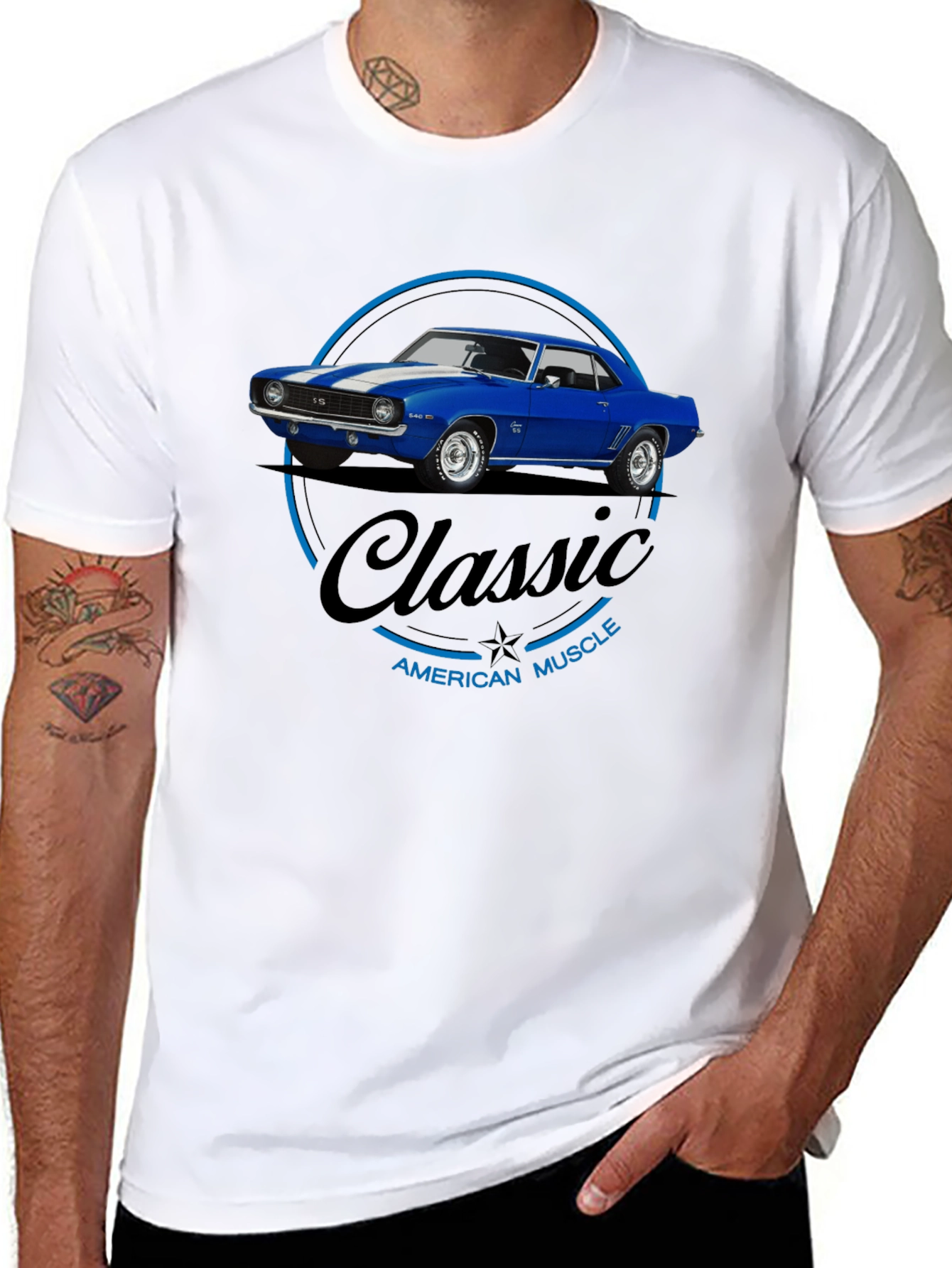 Classic American Muscle Car Graphic T-Shirt