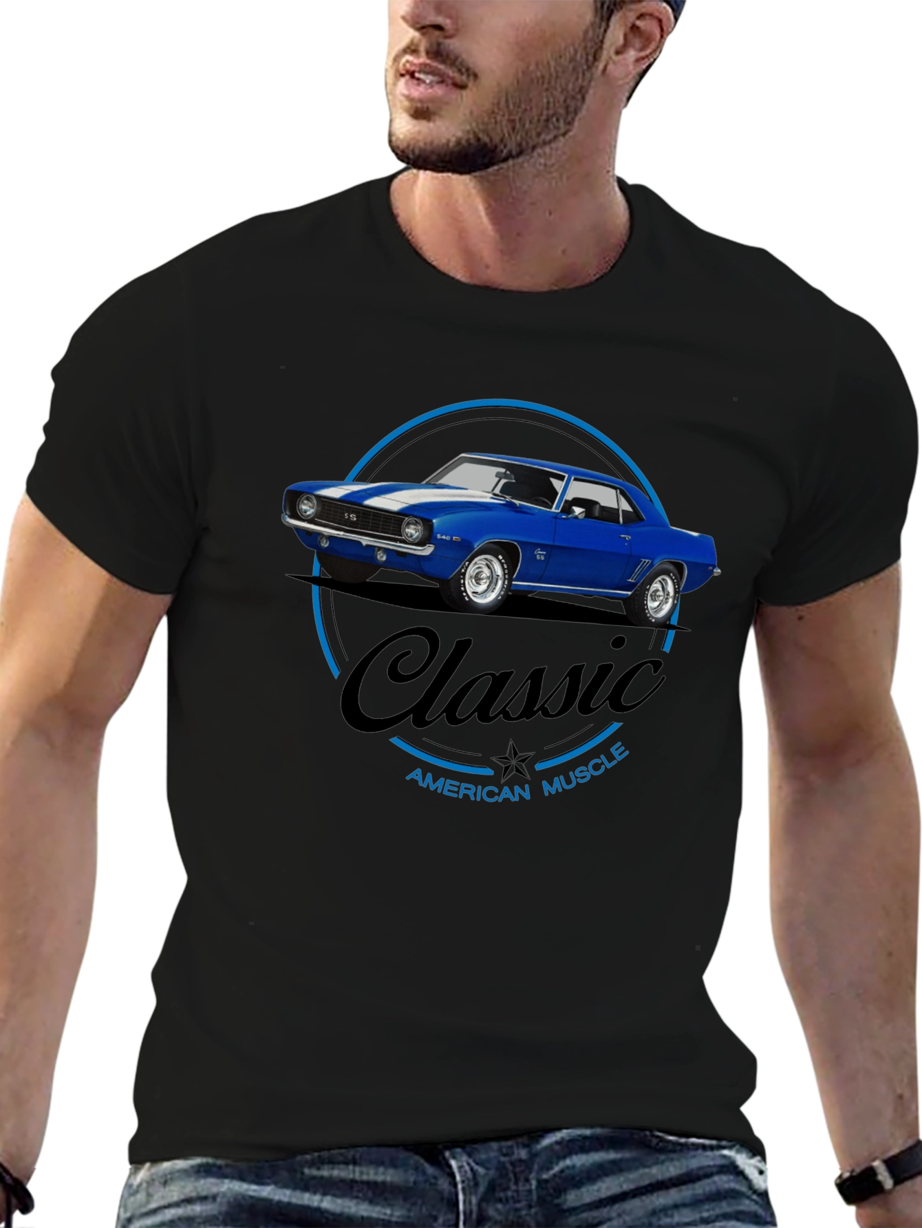 Classic American Muscle Car Graphic T-Shirt