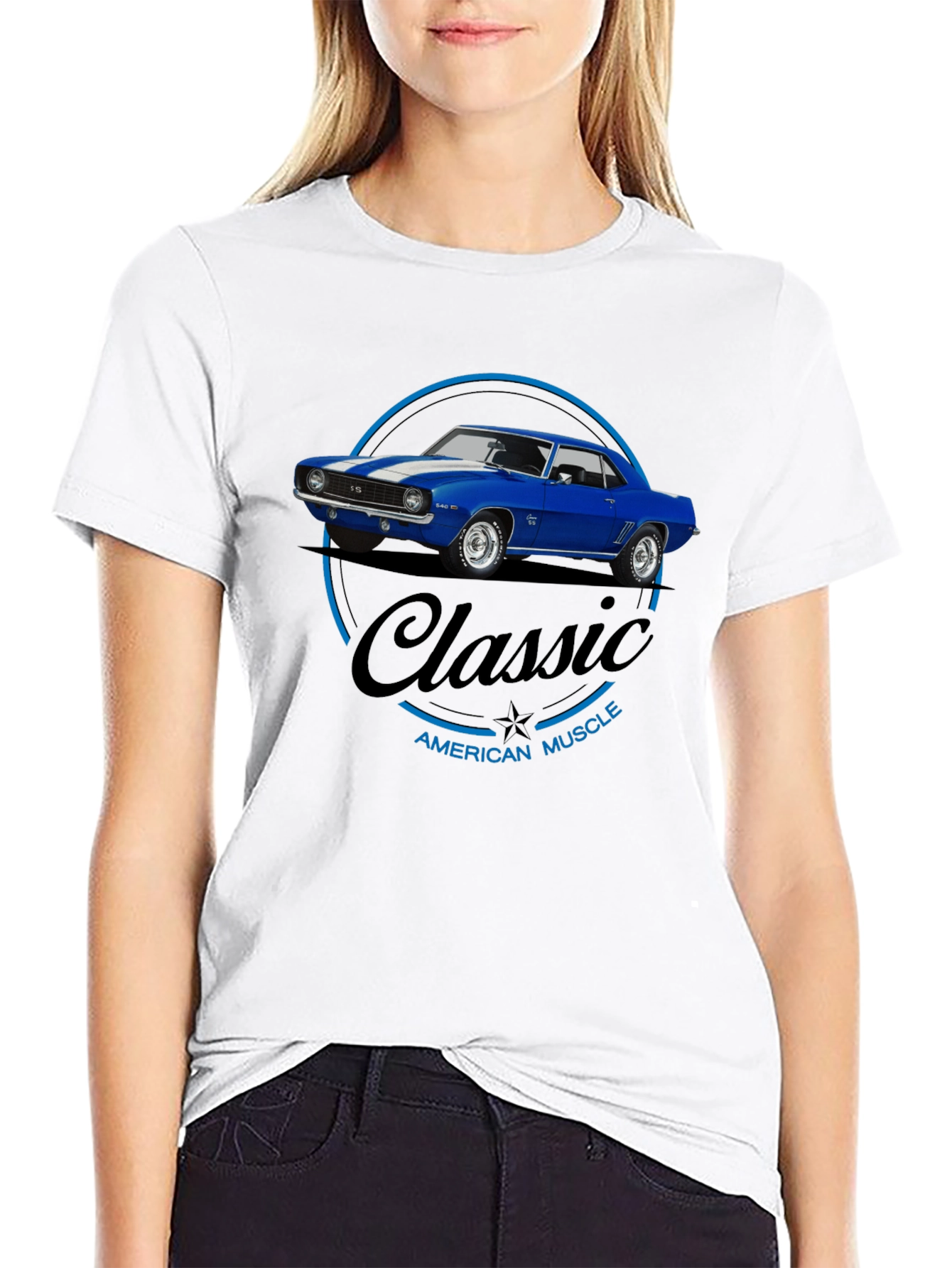Classic American Muscle Car Graphic T-Shirt
