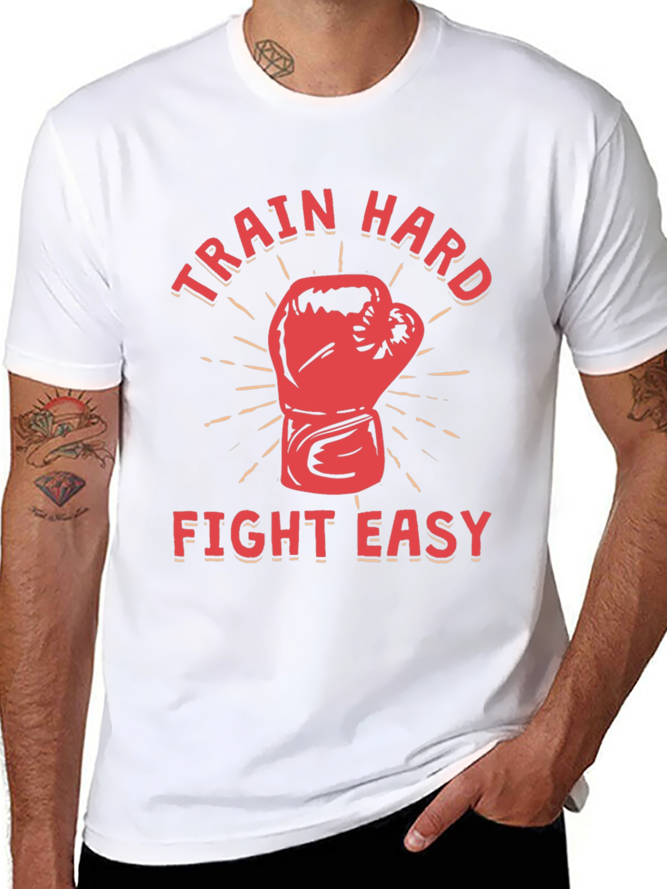 Train Hard Fight Easy Graphic T-Shirt