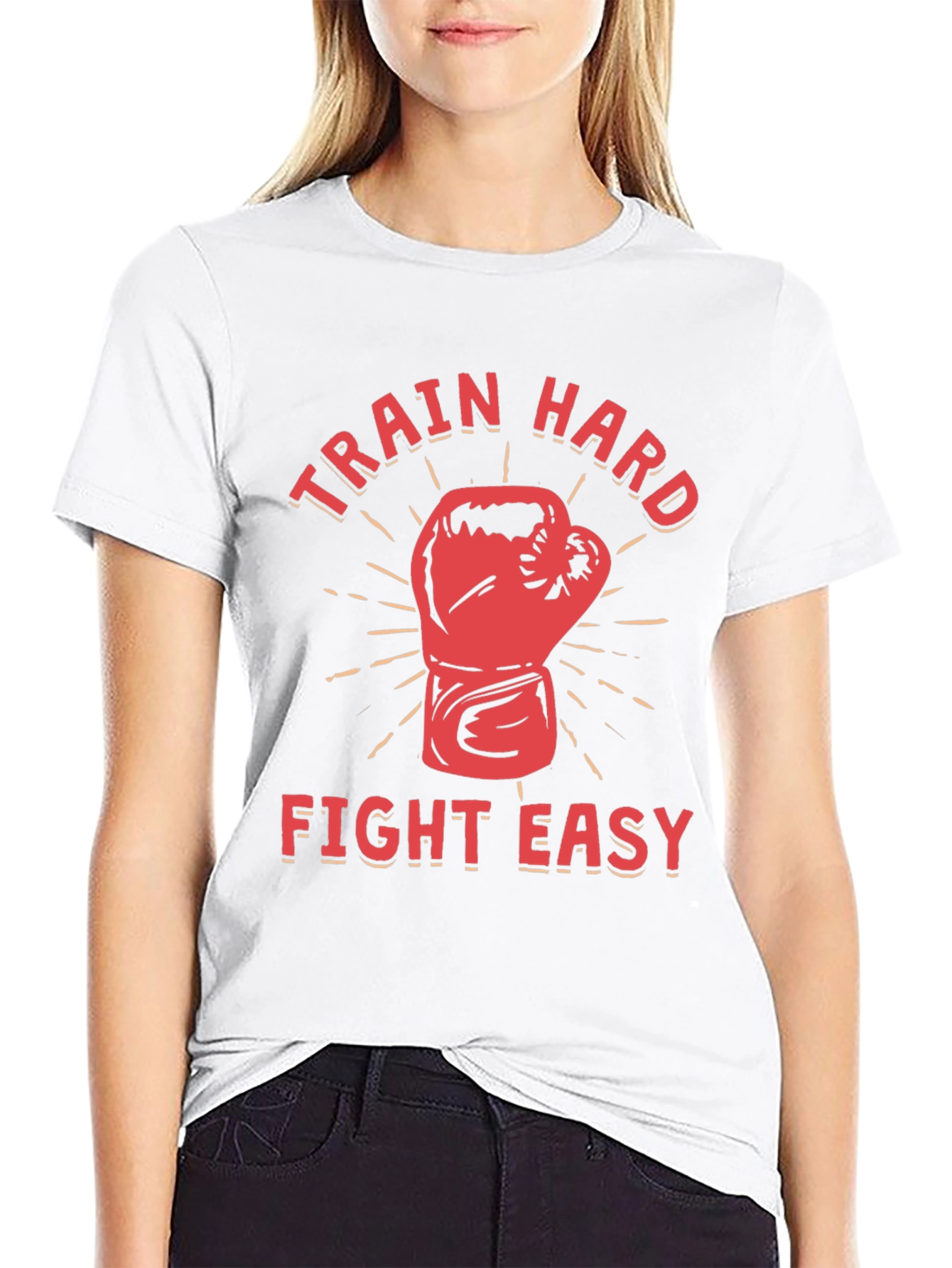 Train Hard Fight Easy Graphic T-Shirt