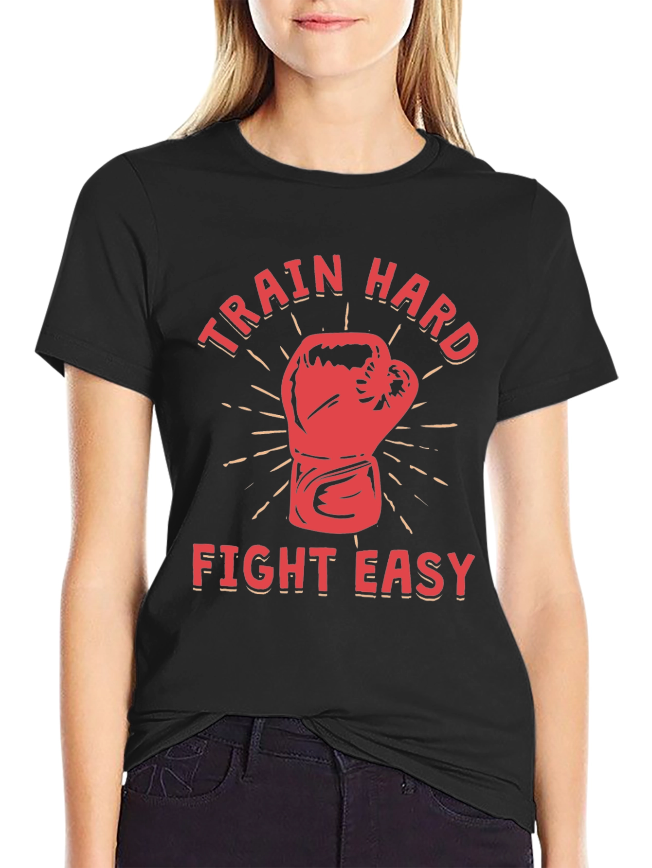 Train Hard Fight Easy Graphic T-Shirt