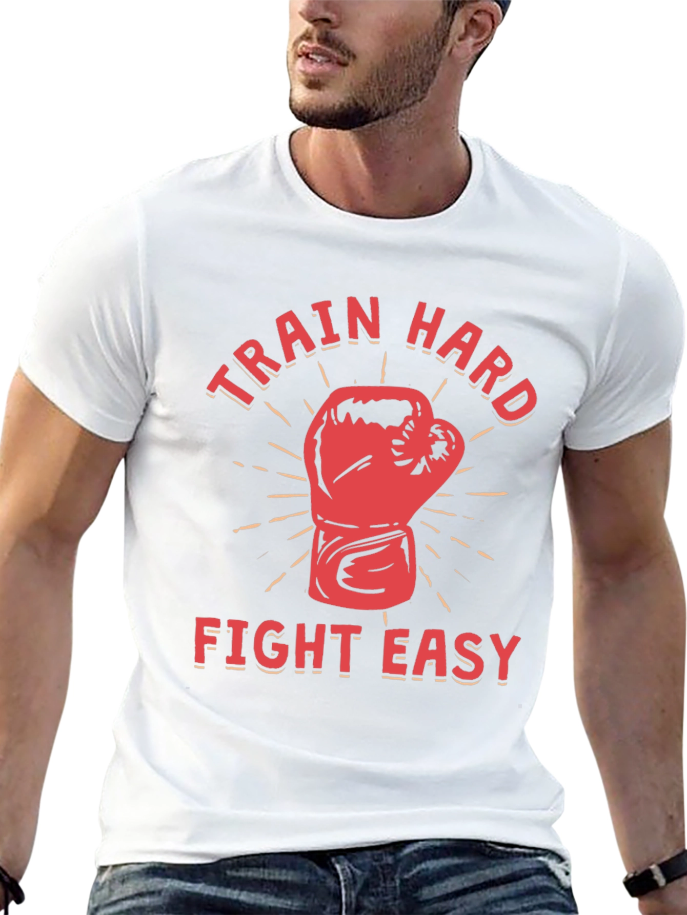Train Hard Fight Easy Graphic T-Shirt