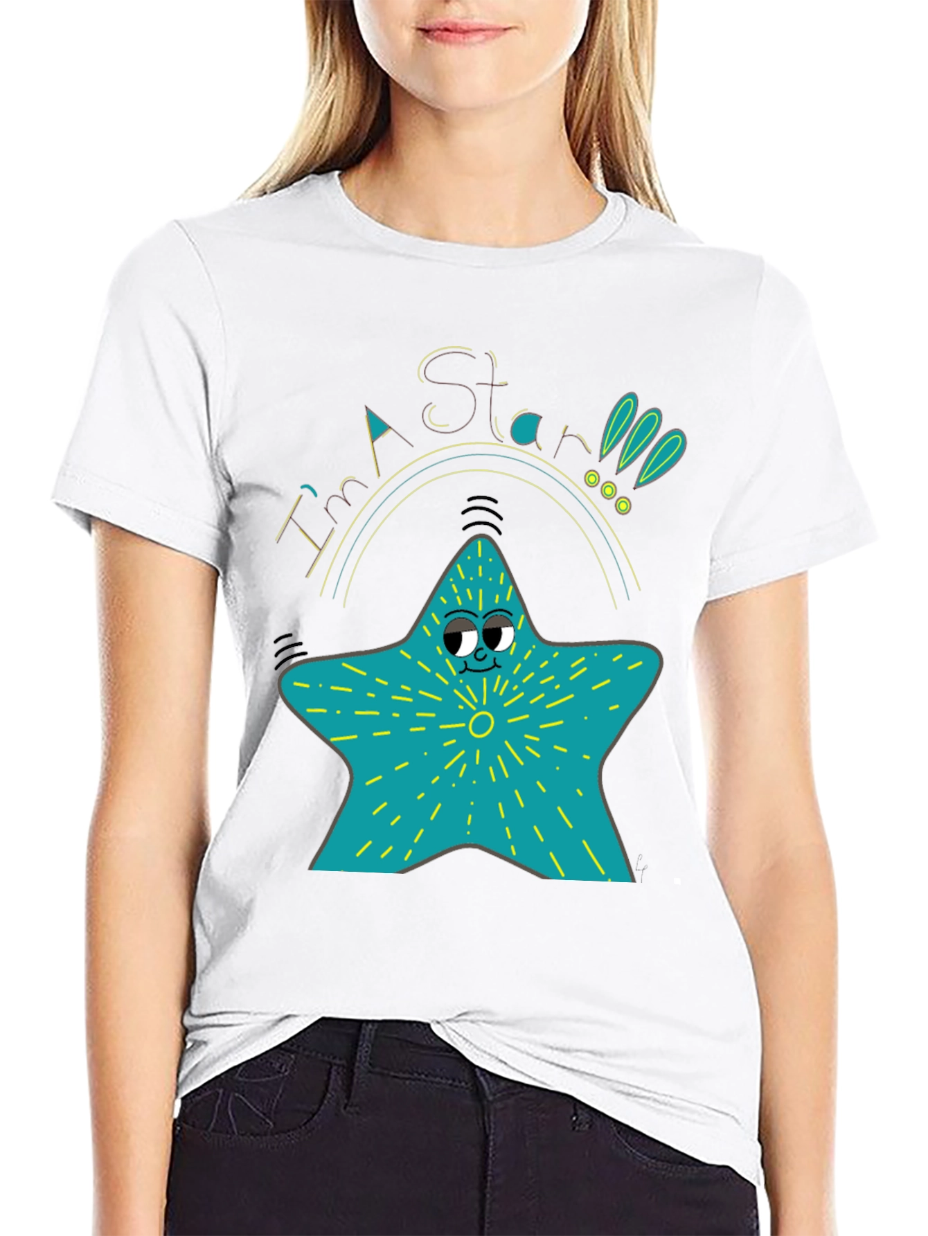 Cartoon Star T-Shirt - Quirky Graphic Tee