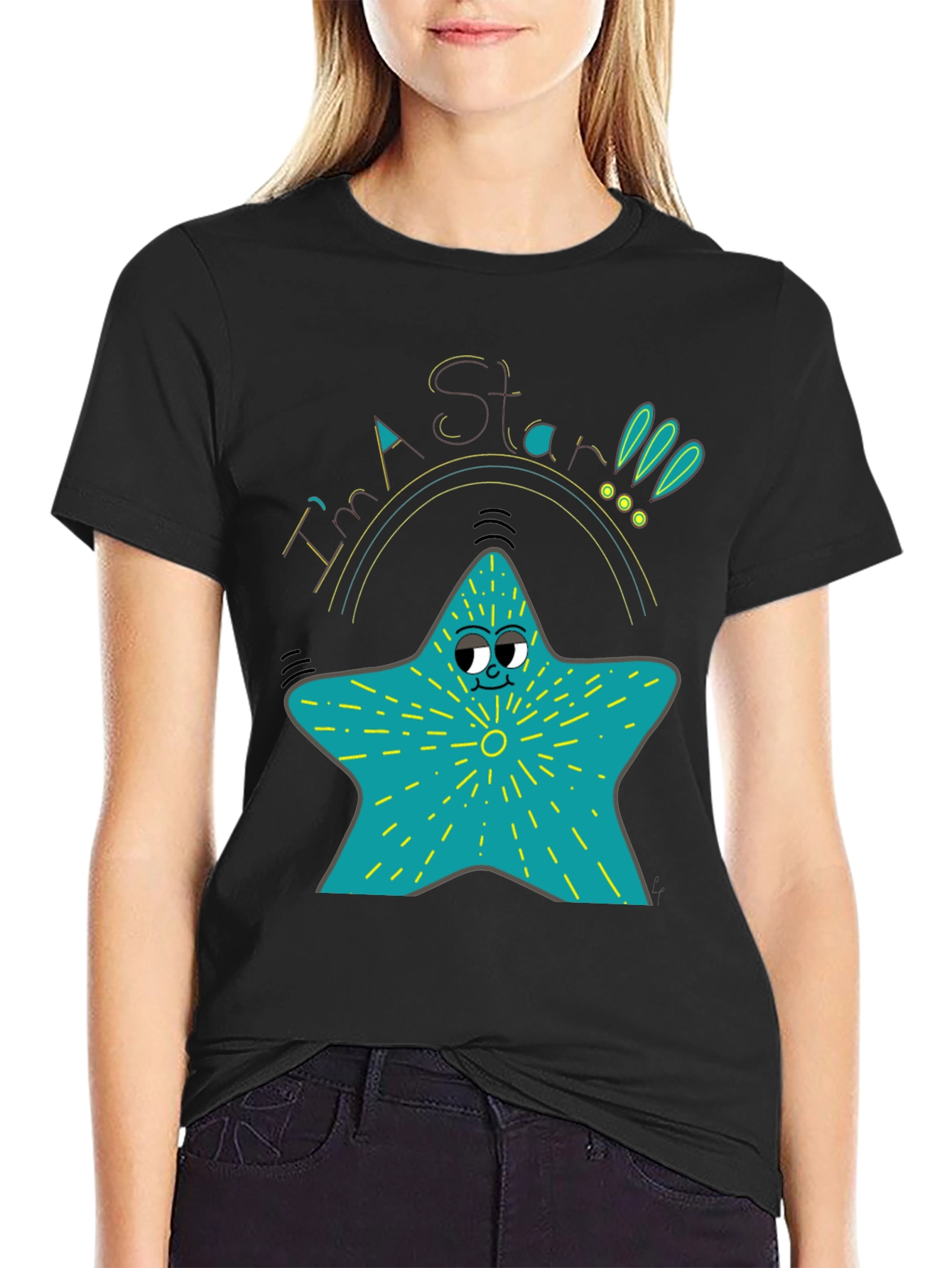 Cartoon Star T-Shirt - Quirky Graphic Tee