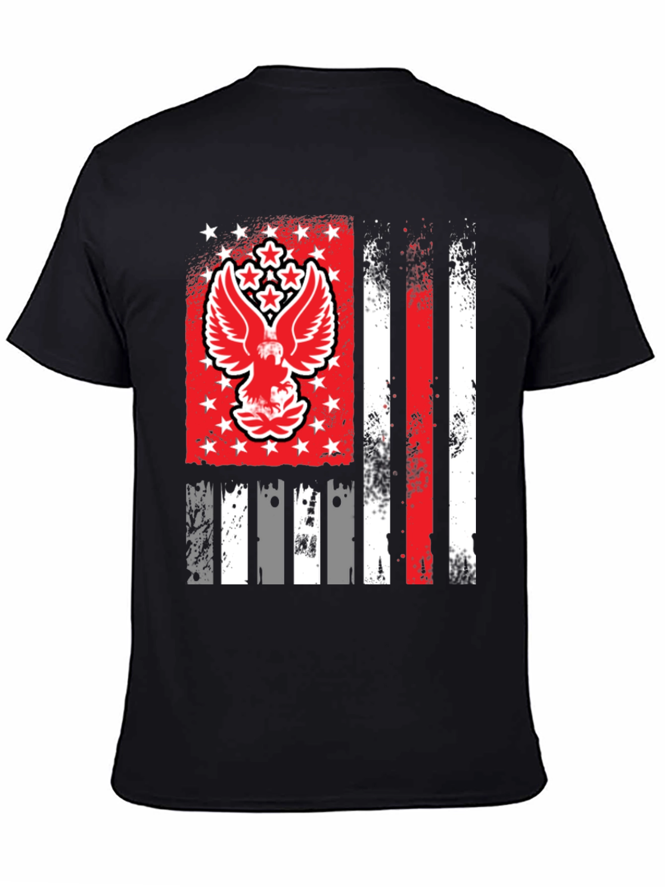 Patriotic Eagle Flag Graphic T-Shirt