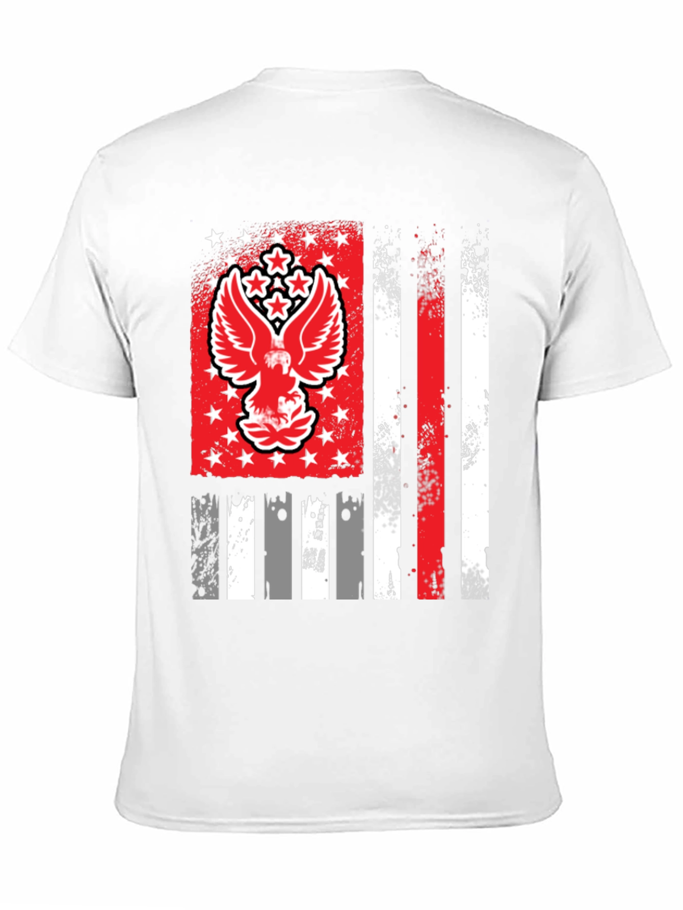 Patriotic Eagle Flag Graphic T-Shirt