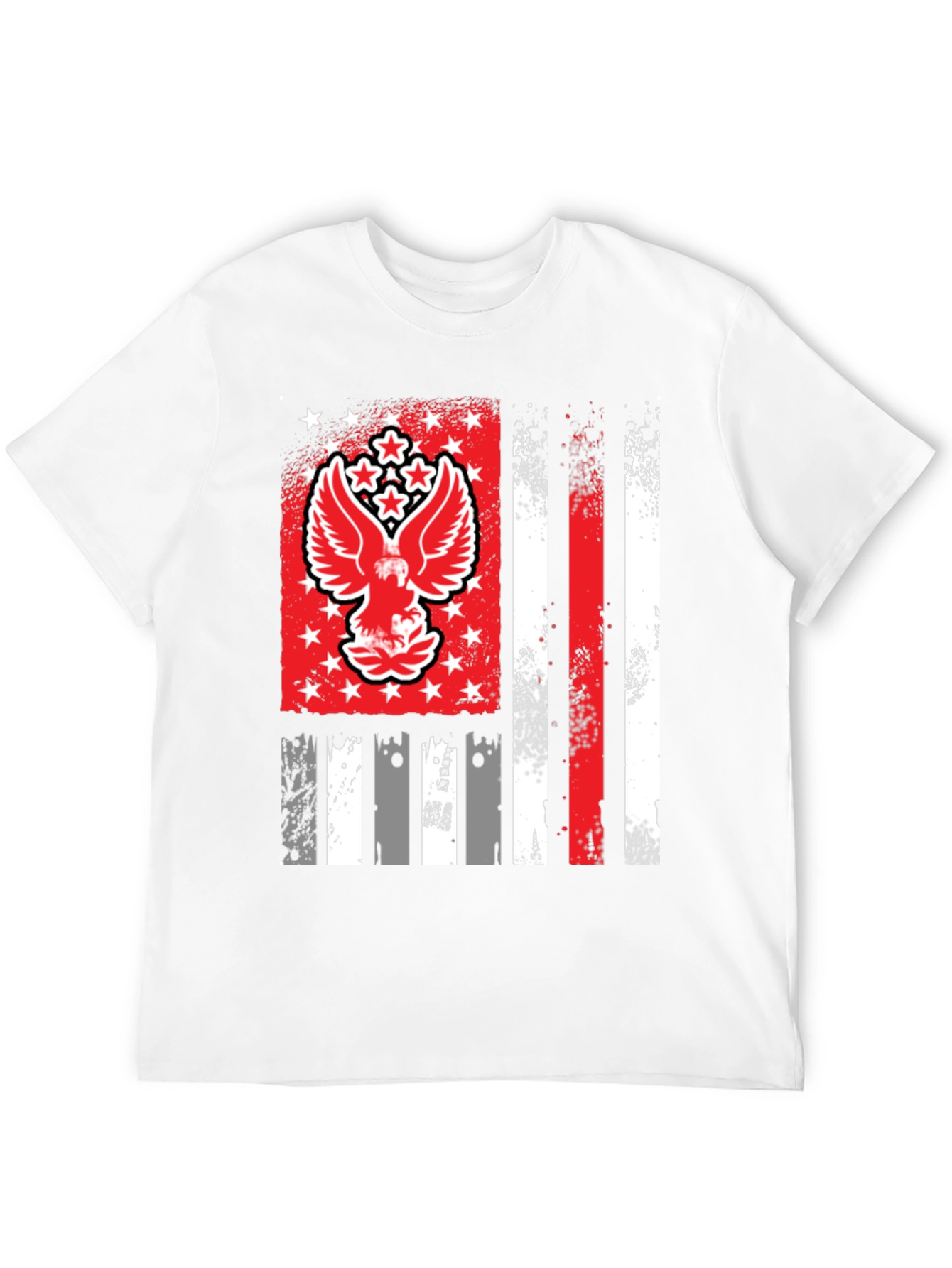 Patriotic Eagle Flag Graphic T-Shirt