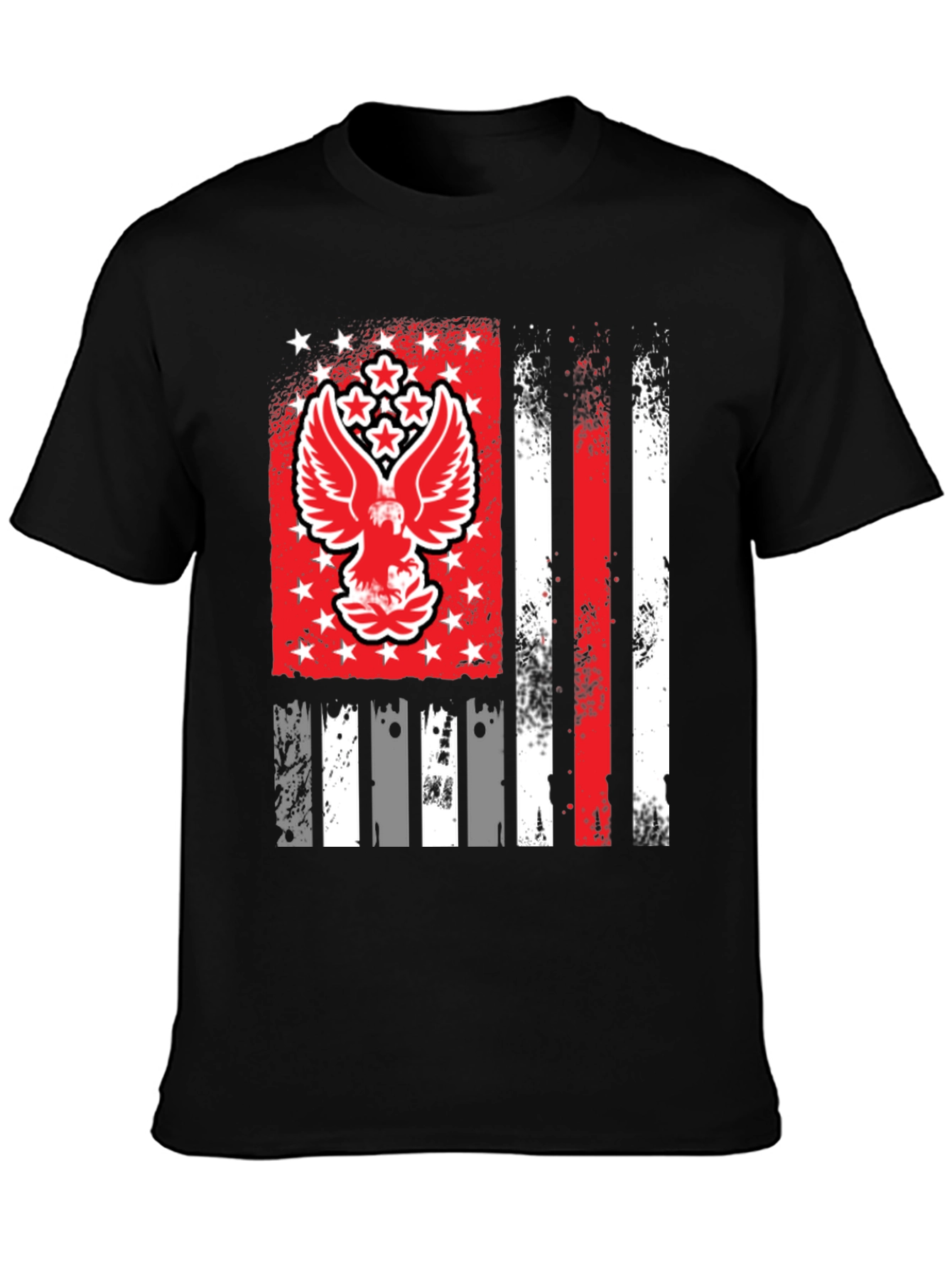 Patriotic Eagle Flag Graphic T-Shirt