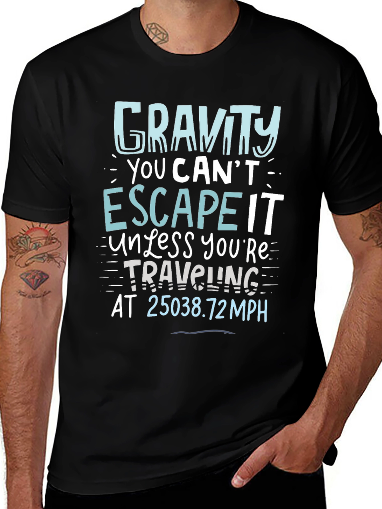 Gravity Escape Graphic Tee - Science Humor T-Shirt