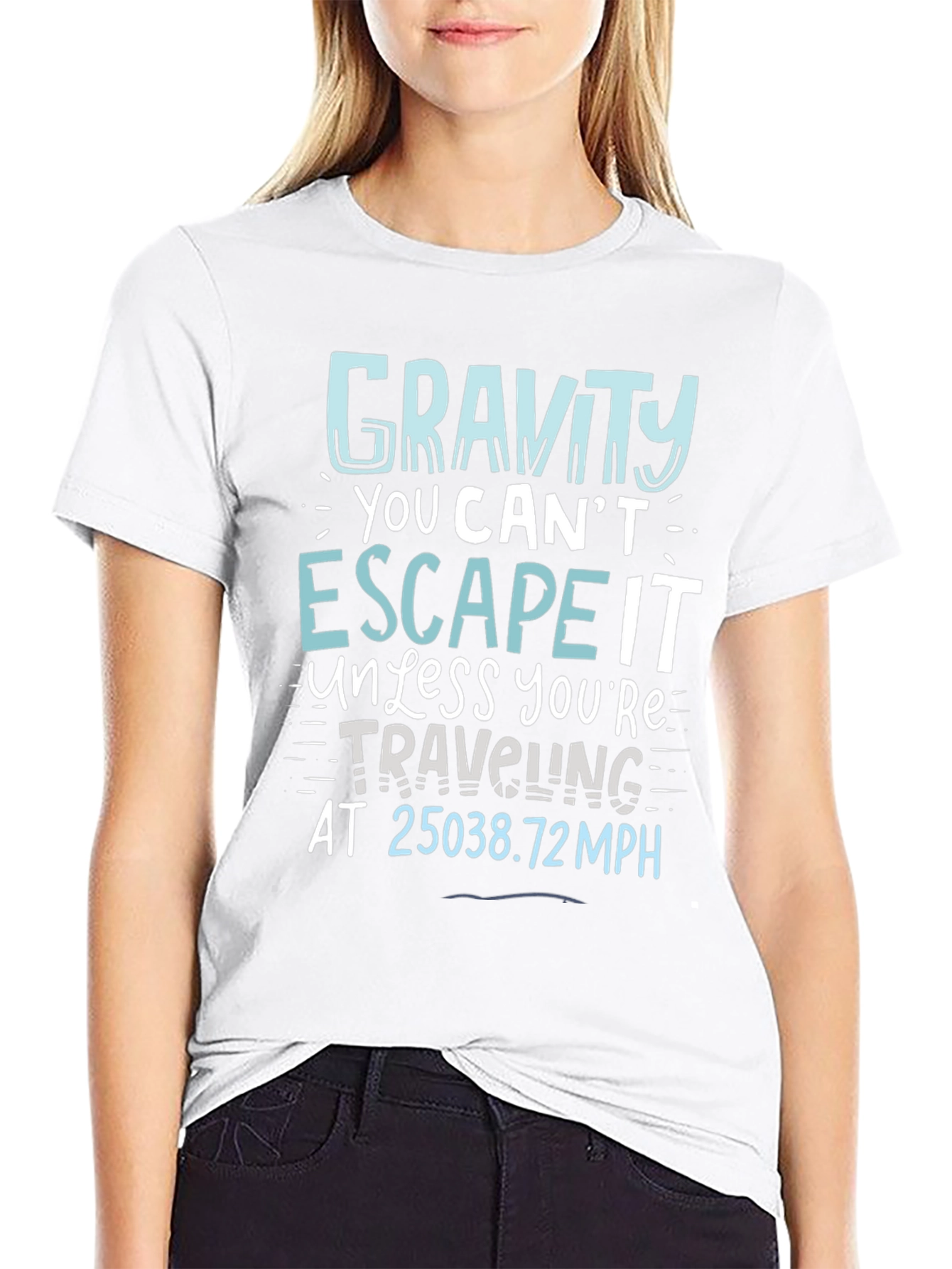 Gravity Escape Graphic Tee - Science Humor T-Shirt