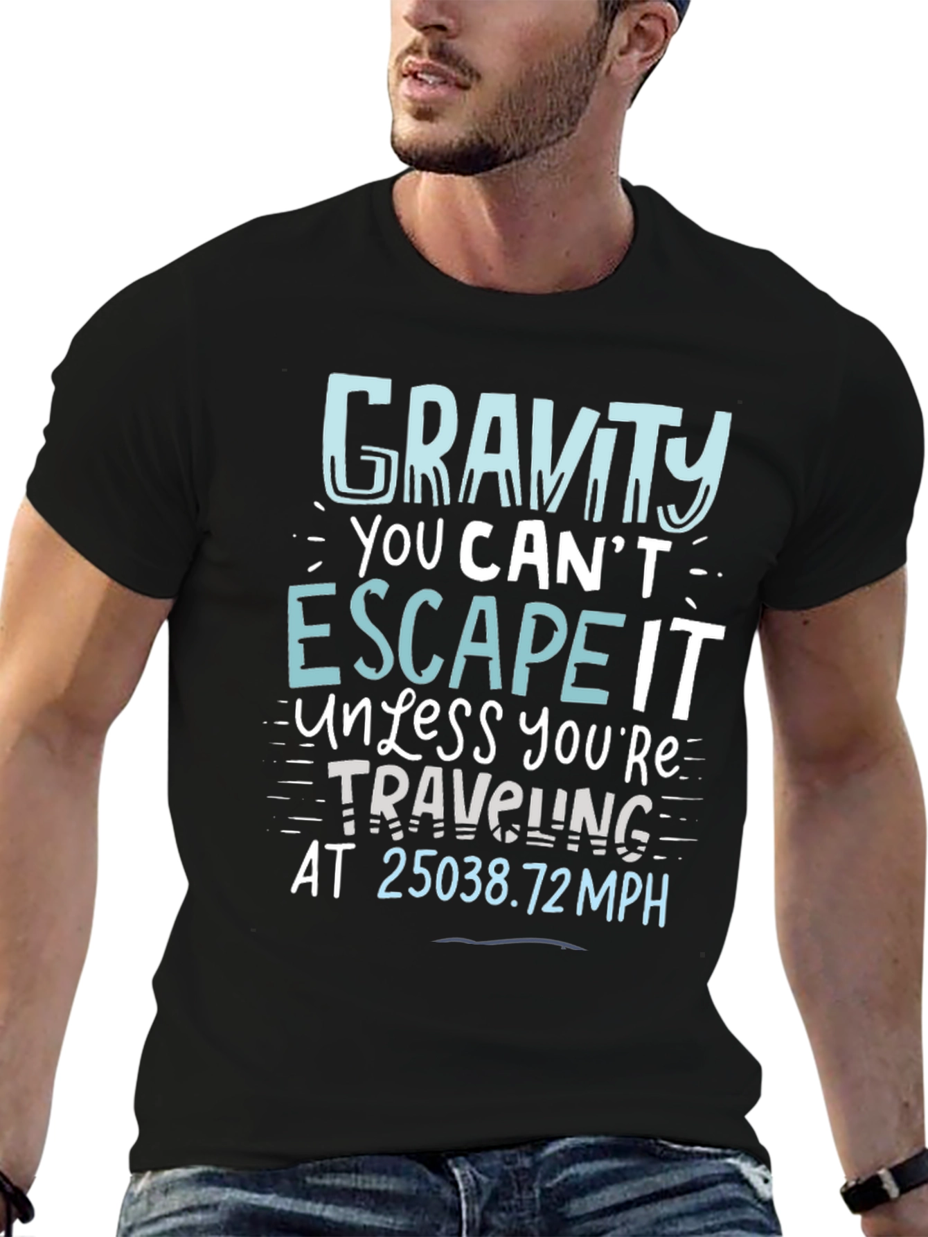 Gravity Escape Graphic Tee - Science Humor T-Shirt