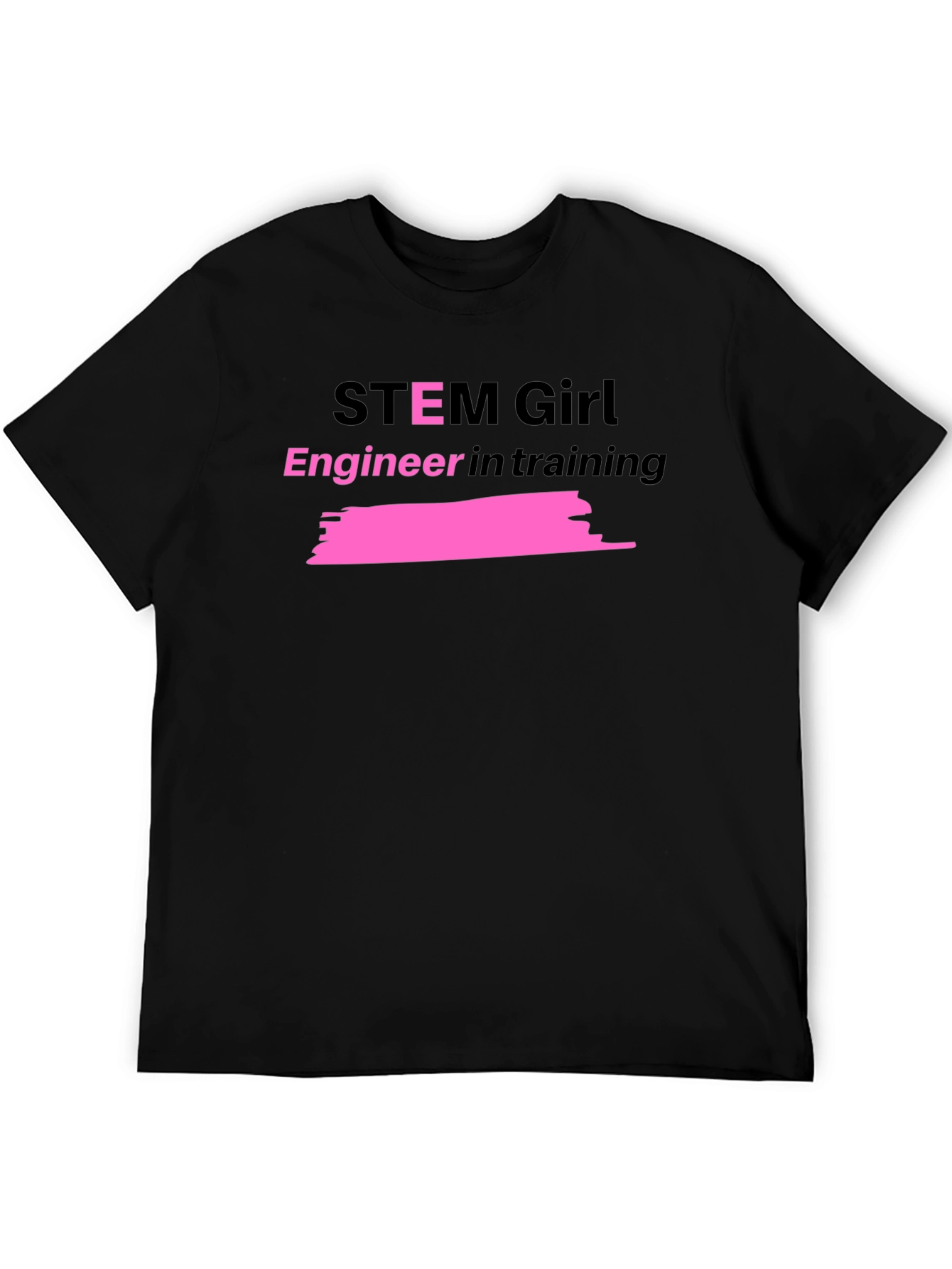 STEM Girl Engineer in Training Black T-Shirt
