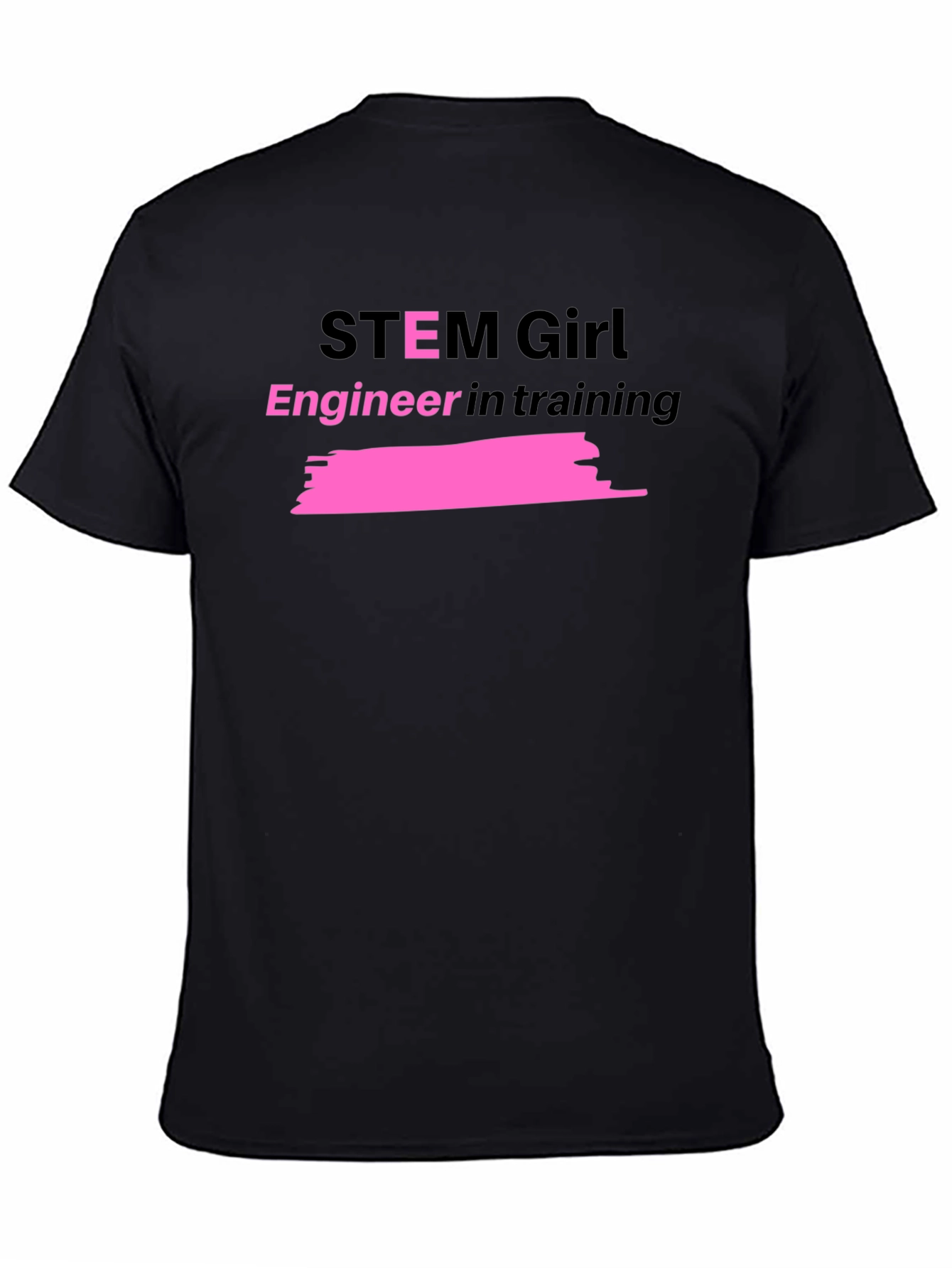 STEM Girl Engineer in Training Black T-Shirt