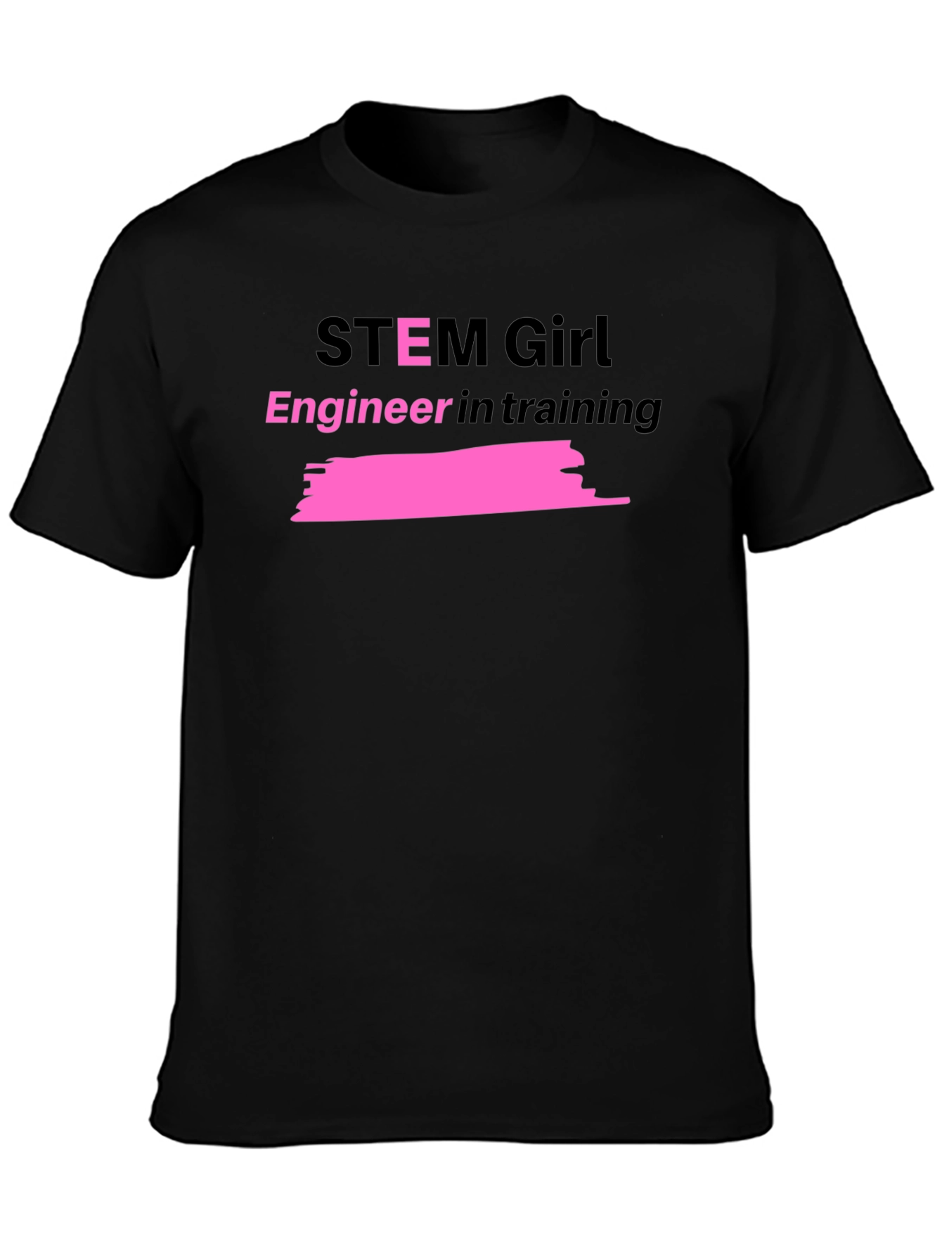 STEM Girl Engineer in Training Black T-Shirt
