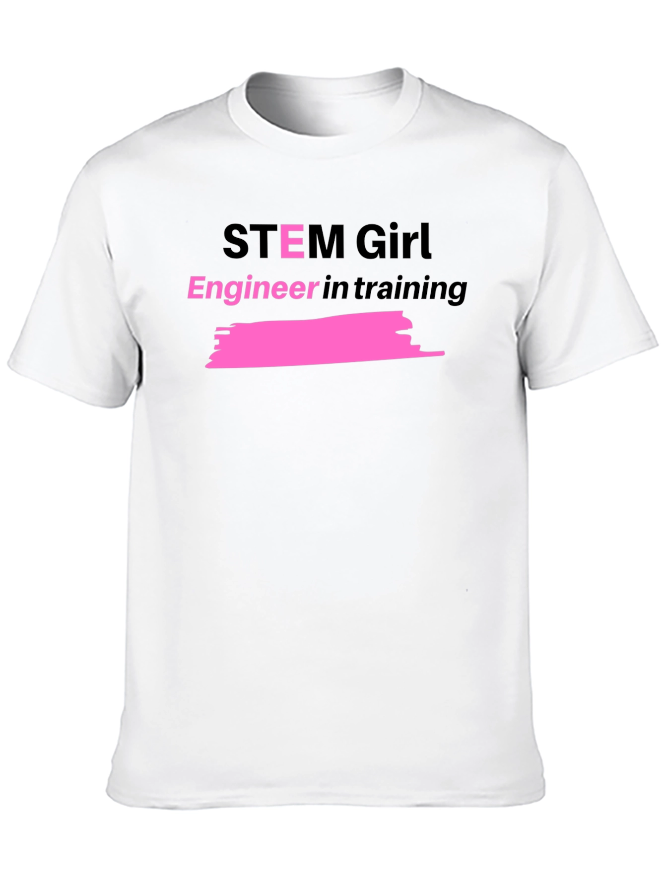 STEM Girl Engineer in Training Black T-Shirt