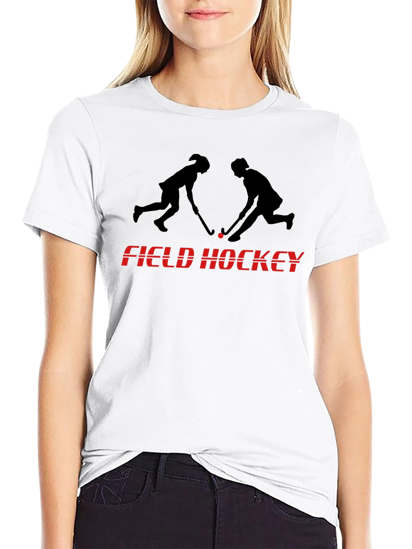 Field Hockey Graphic Tee - Black