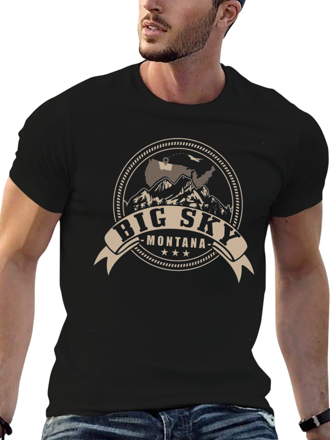 Big Sky Montana Graphic Tee - Black
