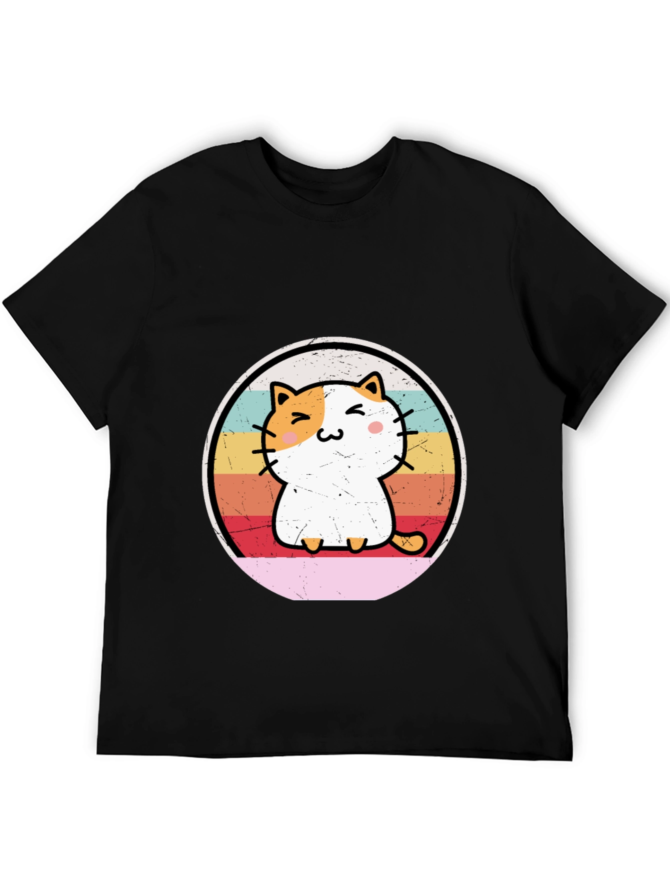Cute Cat Graphic Tee - Retro Style!