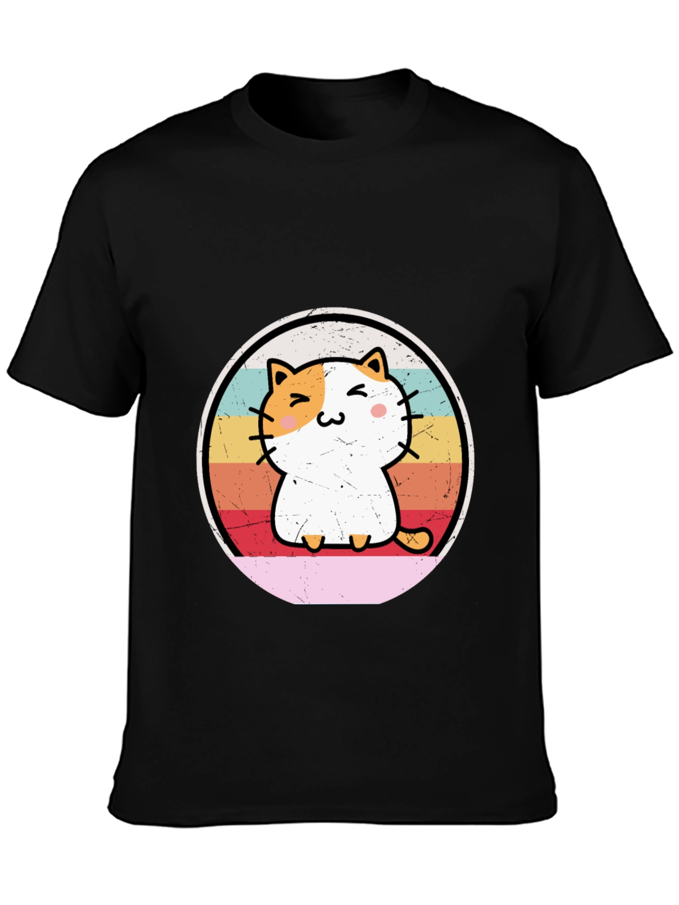 Cute Cat Graphic Tee - Retro Style!