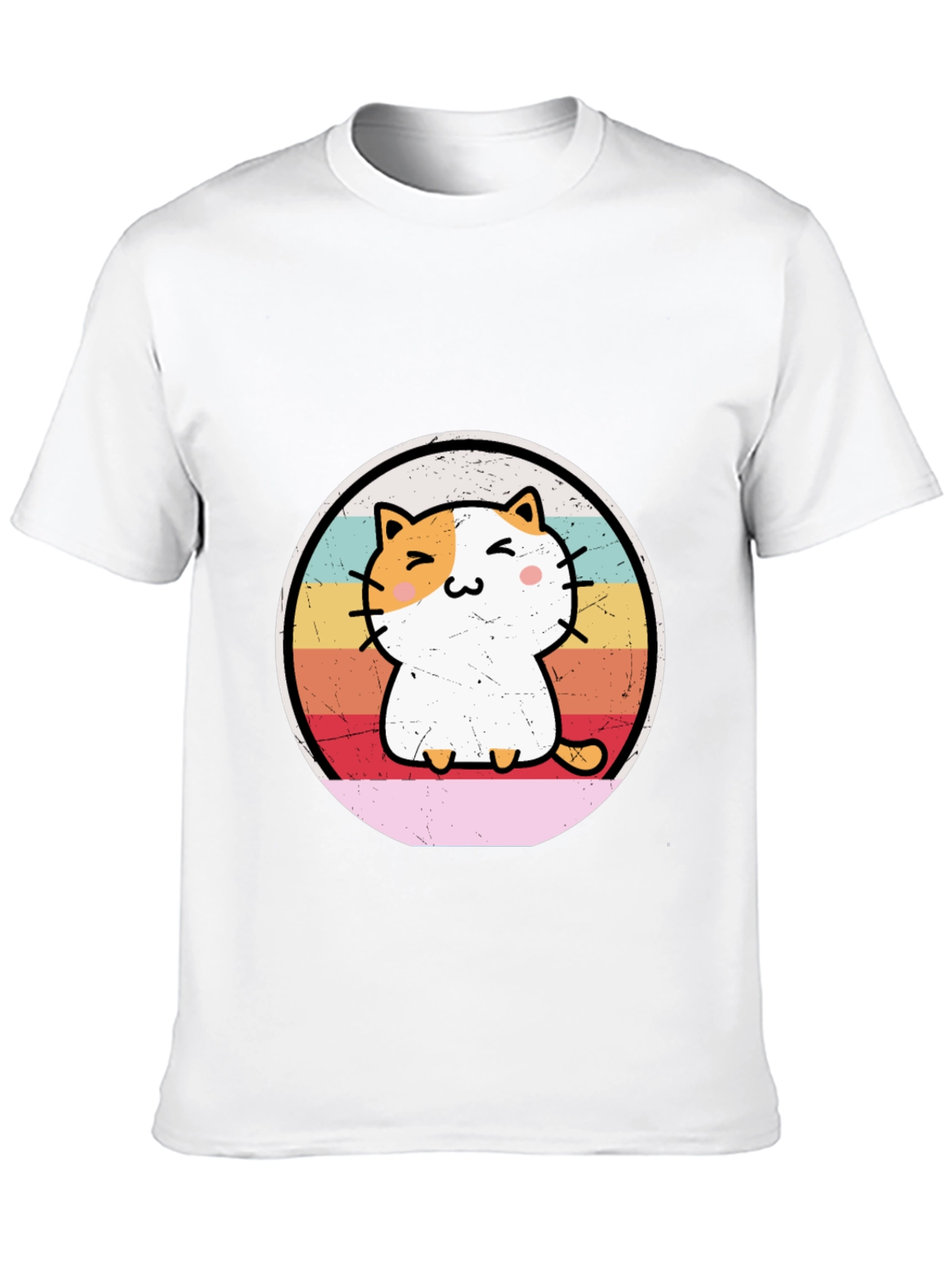 Cute Cat Graphic Tee - Retro Style!