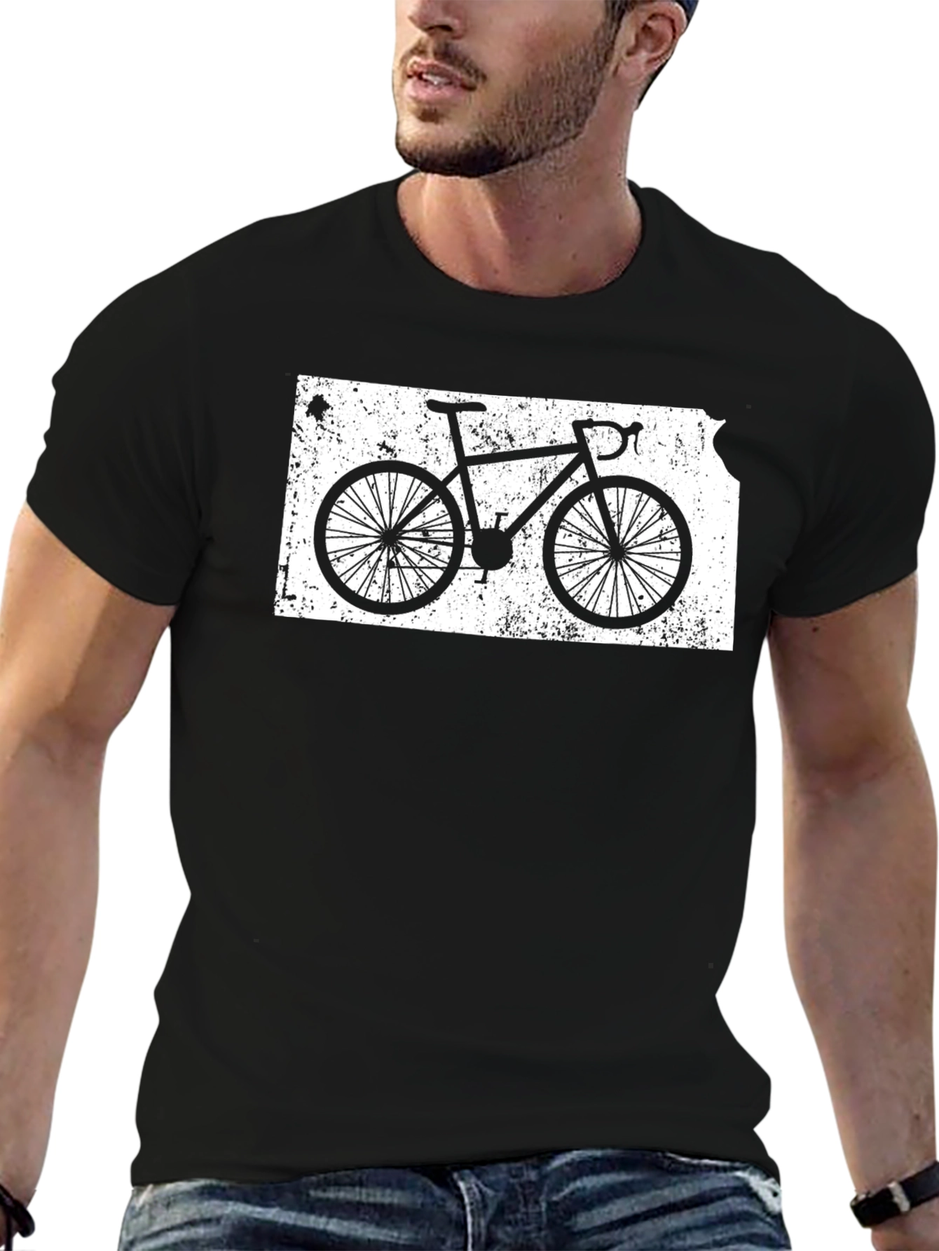 Kansas Bike Graphic T-Shirt - Black
