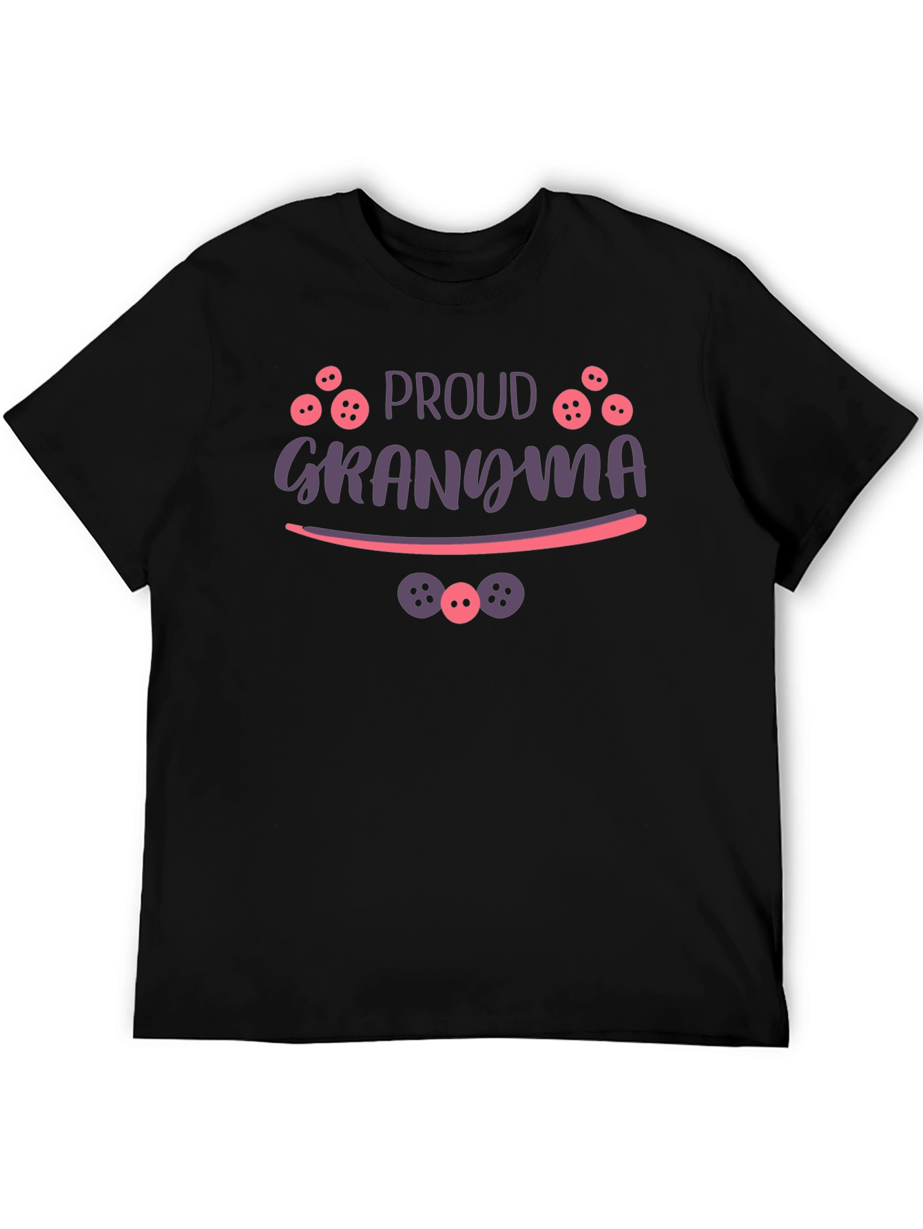 Proud Grandma Graphic T-Shirt - Black