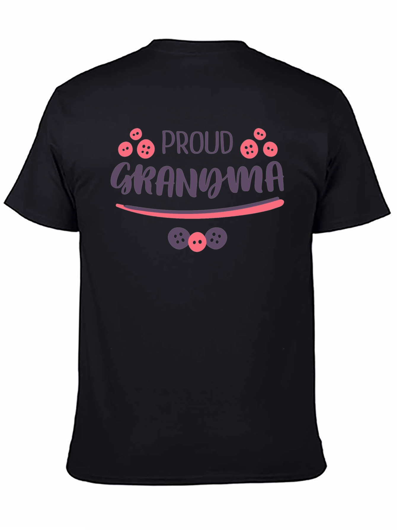 Proud Grandma Graphic T-Shirt - Black