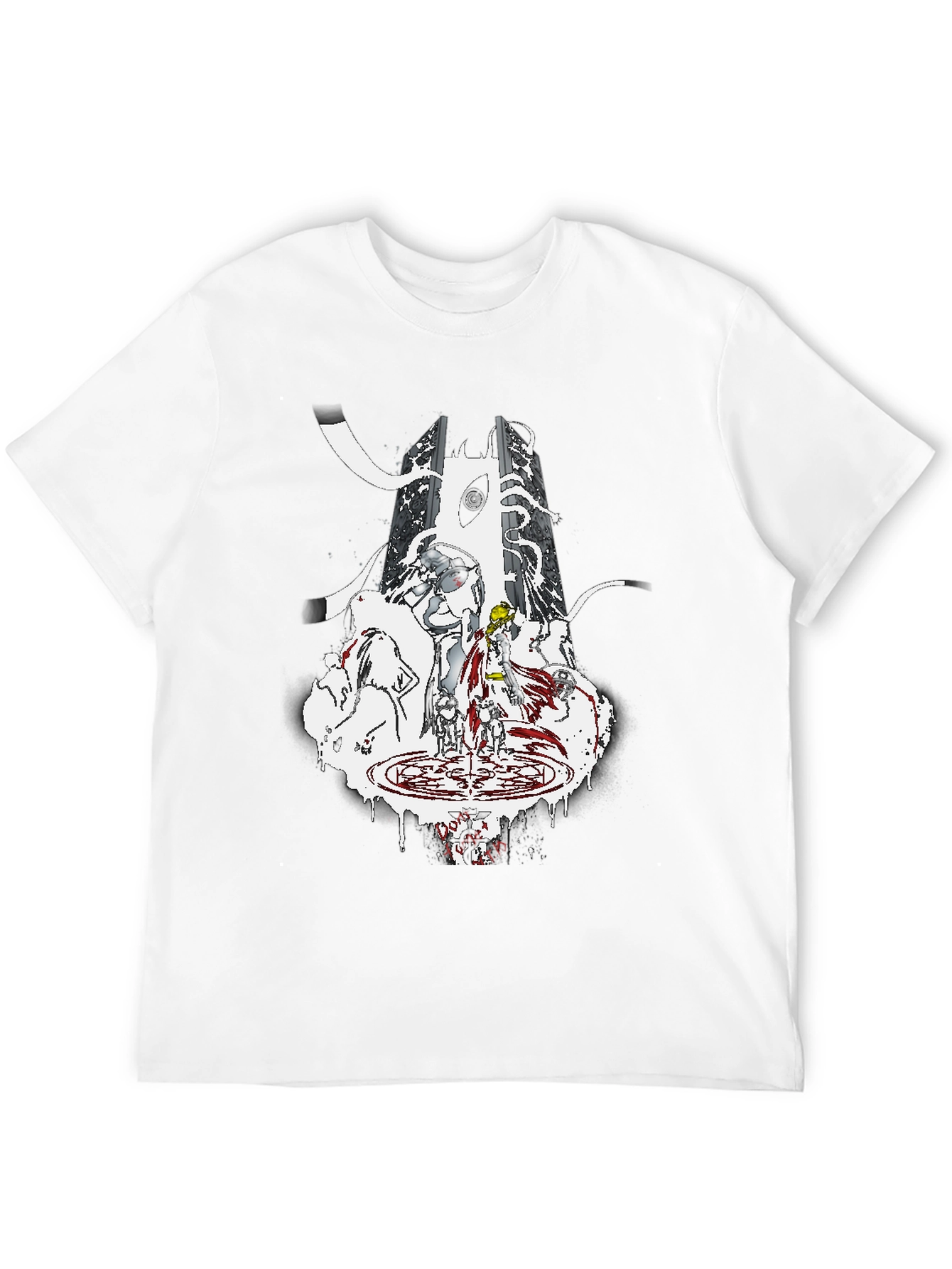Anime-Inspired Graphic T-Shirt - Black