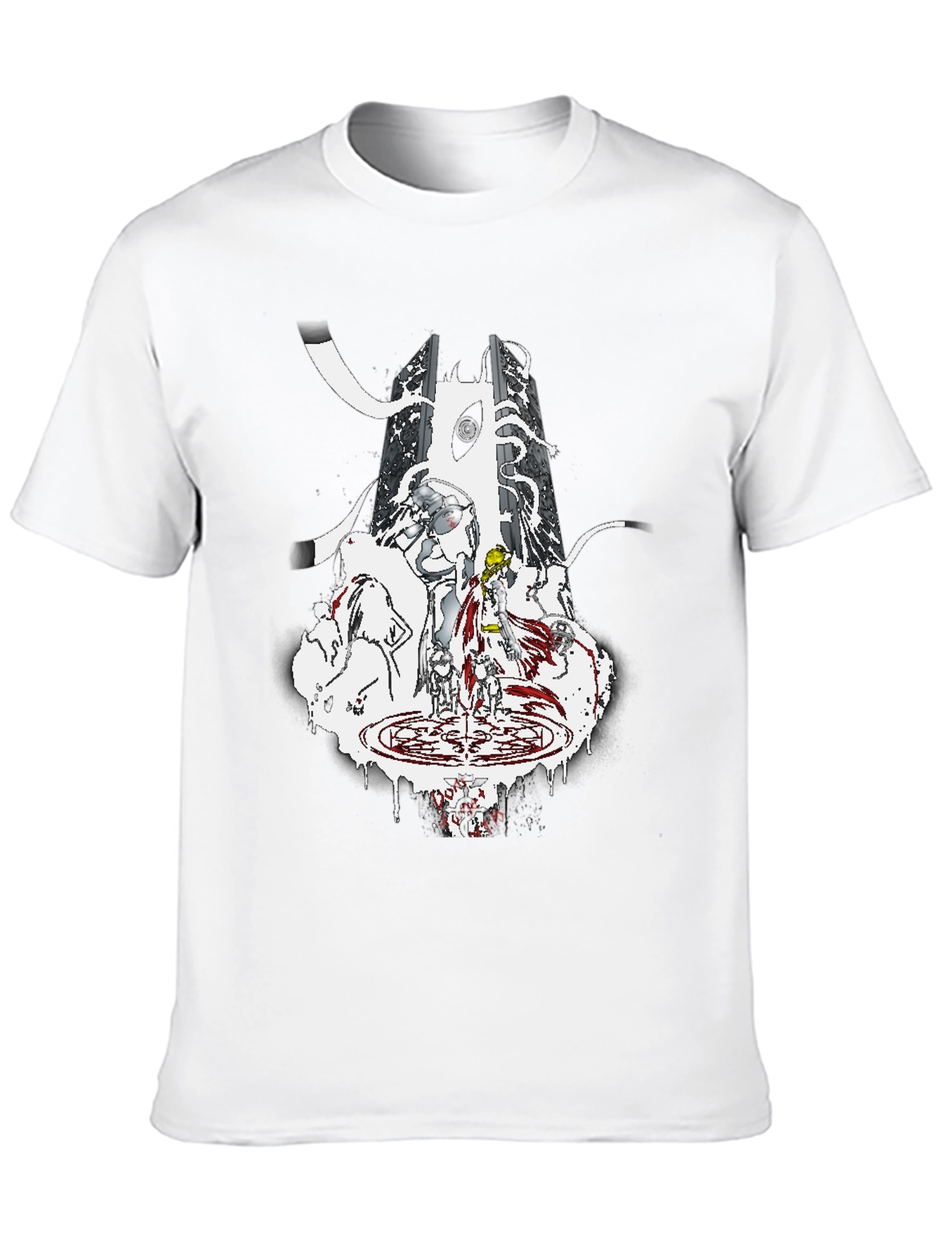 Anime-Inspired Graphic T-Shirt - Black