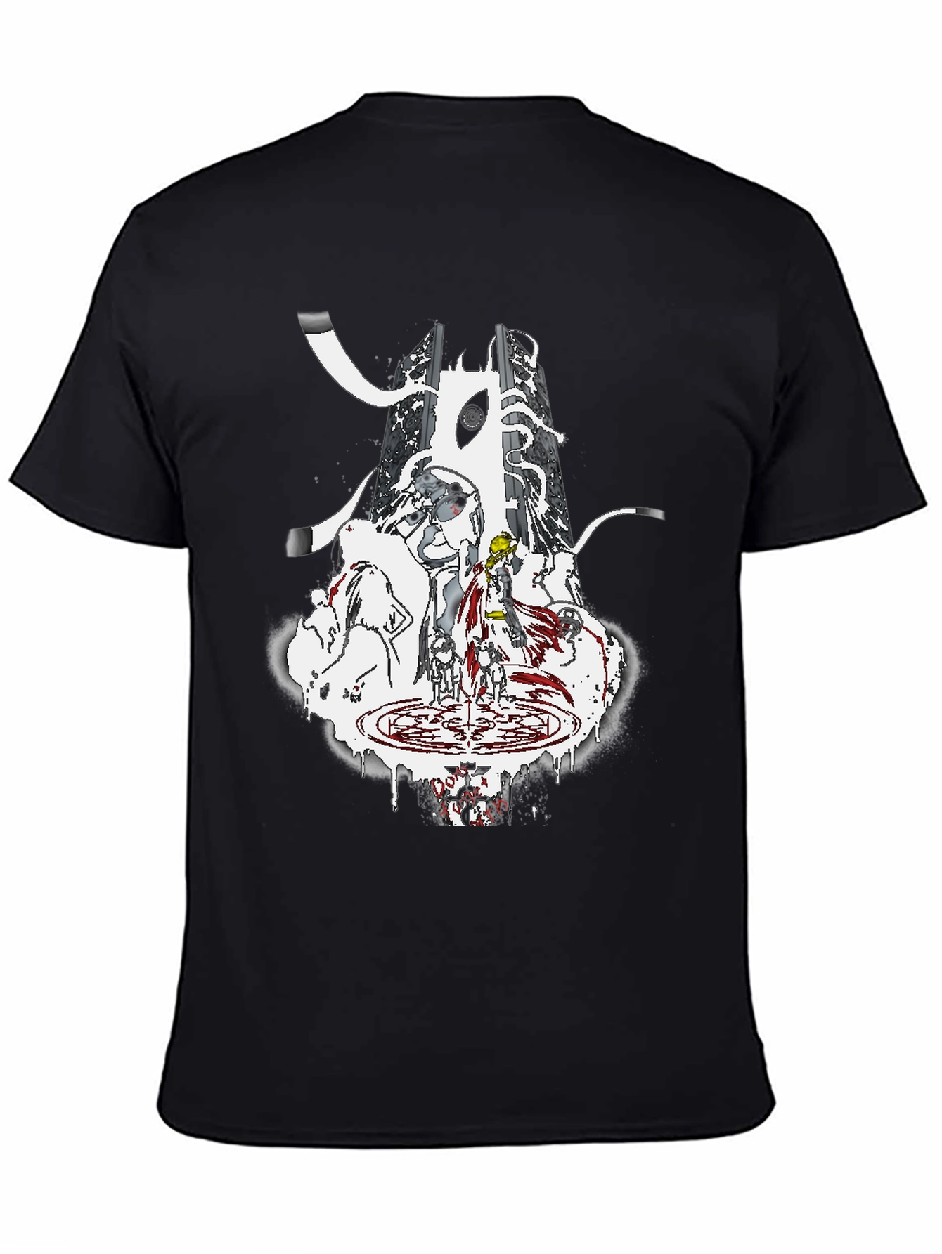 Anime-Inspired Graphic T-Shirt - Black
