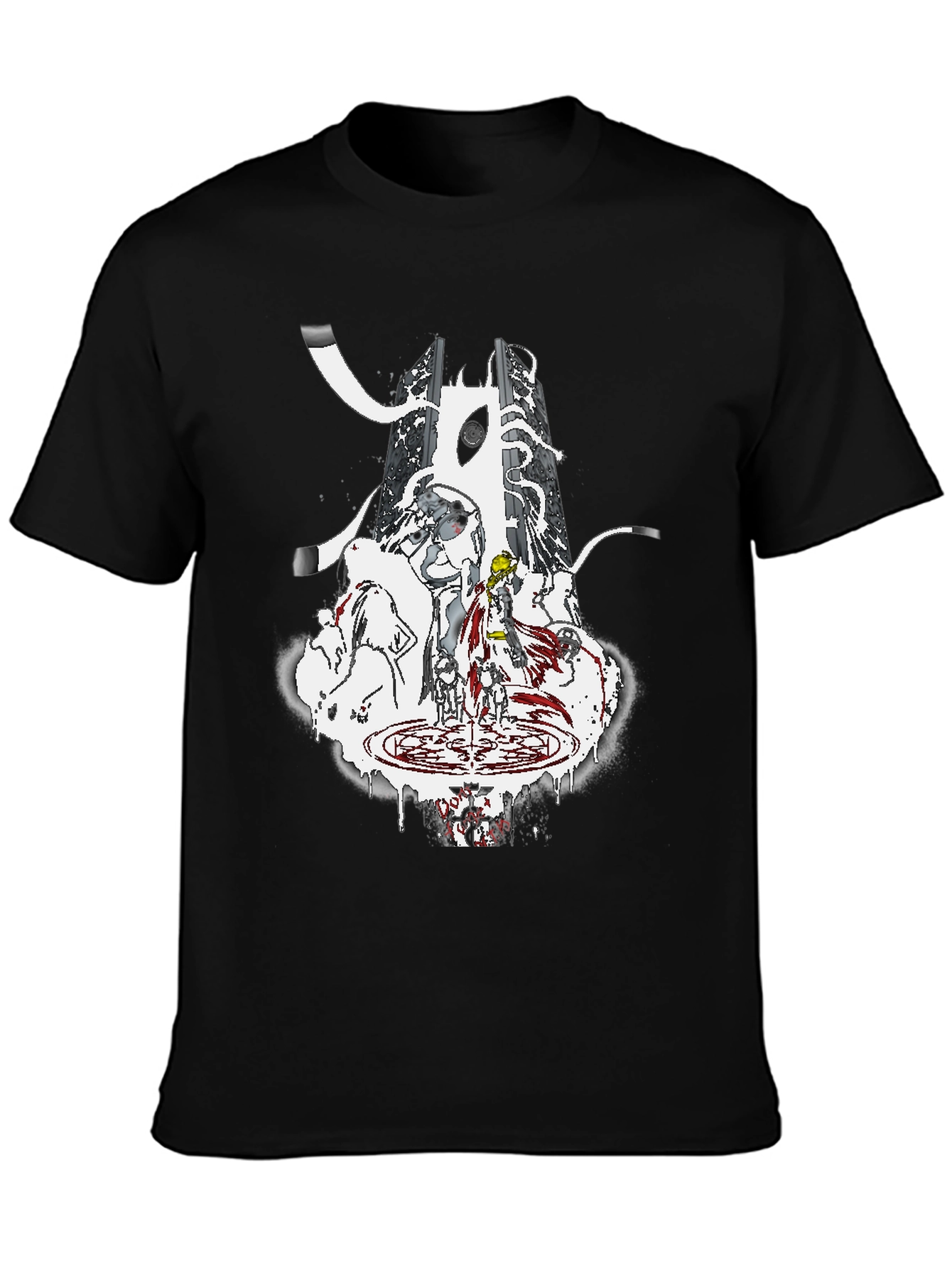 Anime-Inspired Graphic T-Shirt - Black