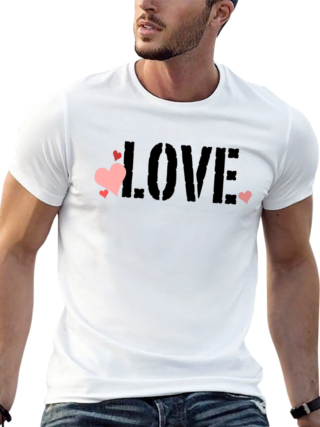 Love Heart Graphic Tee - Stylish Casual Wear