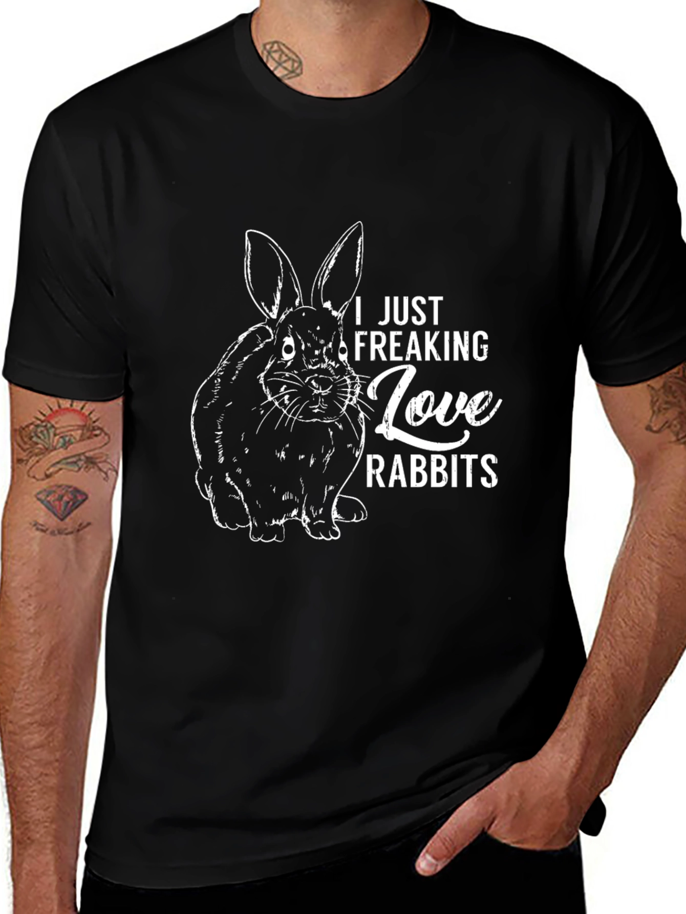I Love Rabbits Graphic T-Shirt