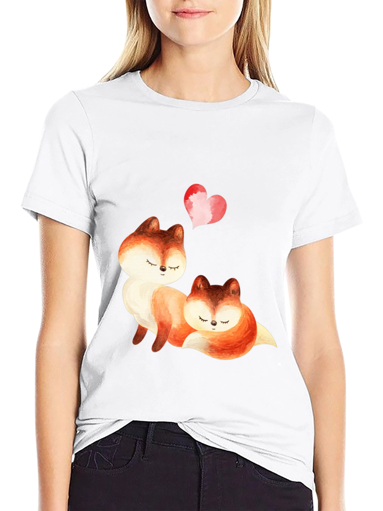 Fox Love T-Shirt - Cute Animal Graphic Tee