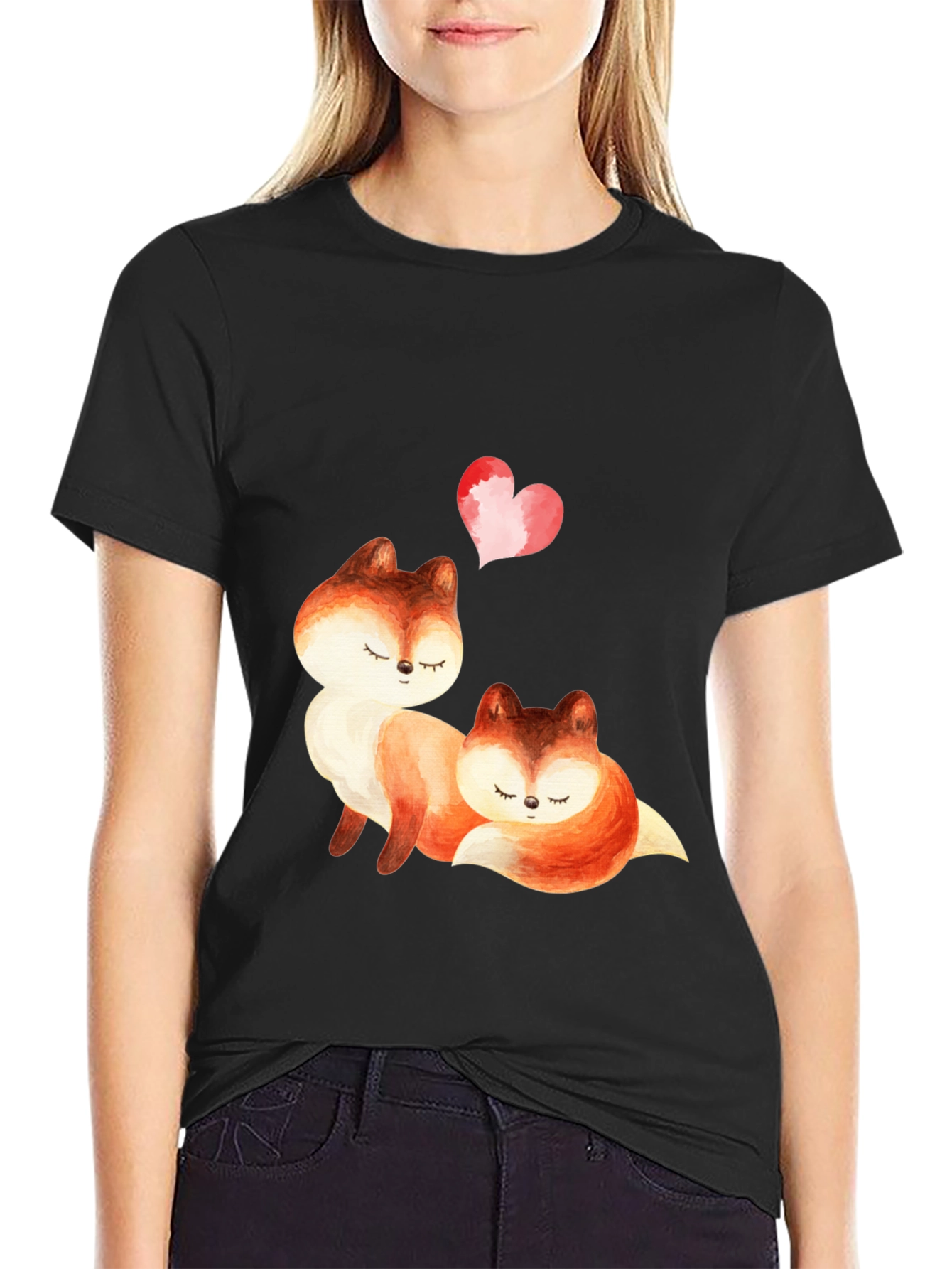 Fox Love T-Shirt - Cute Animal Graphic Tee