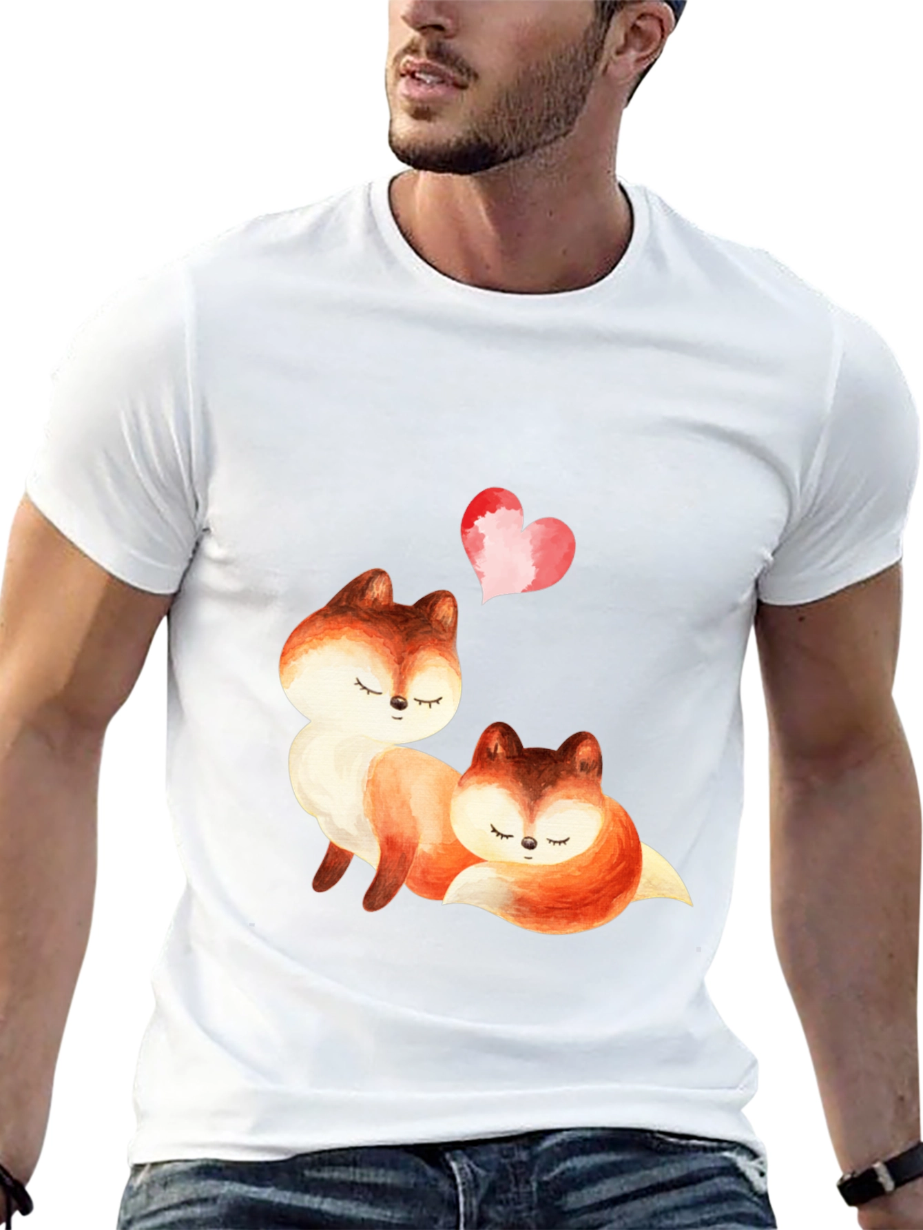 Fox Love T-Shirt - Cute Animal Graphic Tee