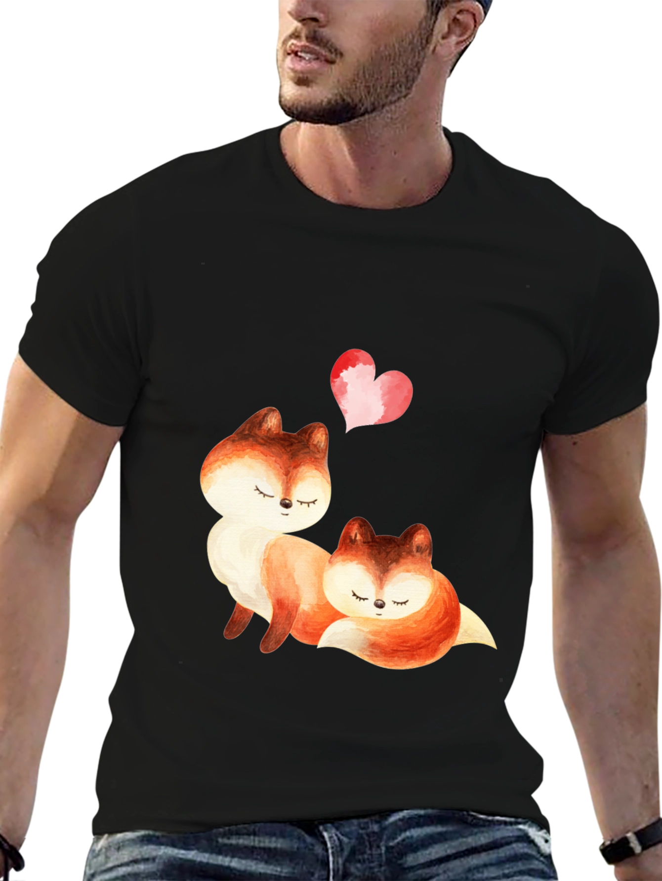 Fox Love T-Shirt - Cute Animal Graphic Tee