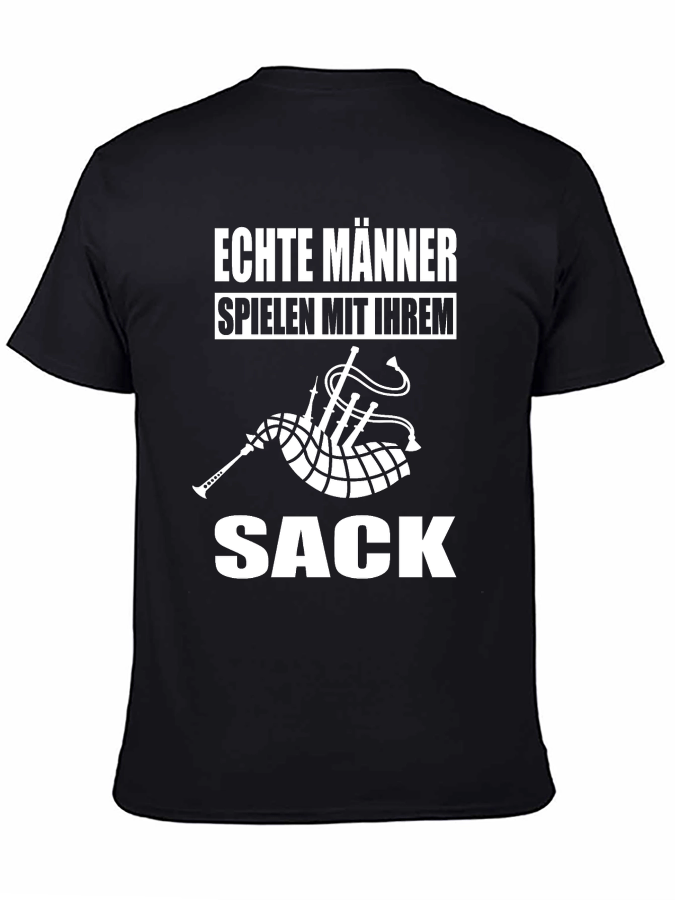 Echte Männer Sack Black T-Shirt