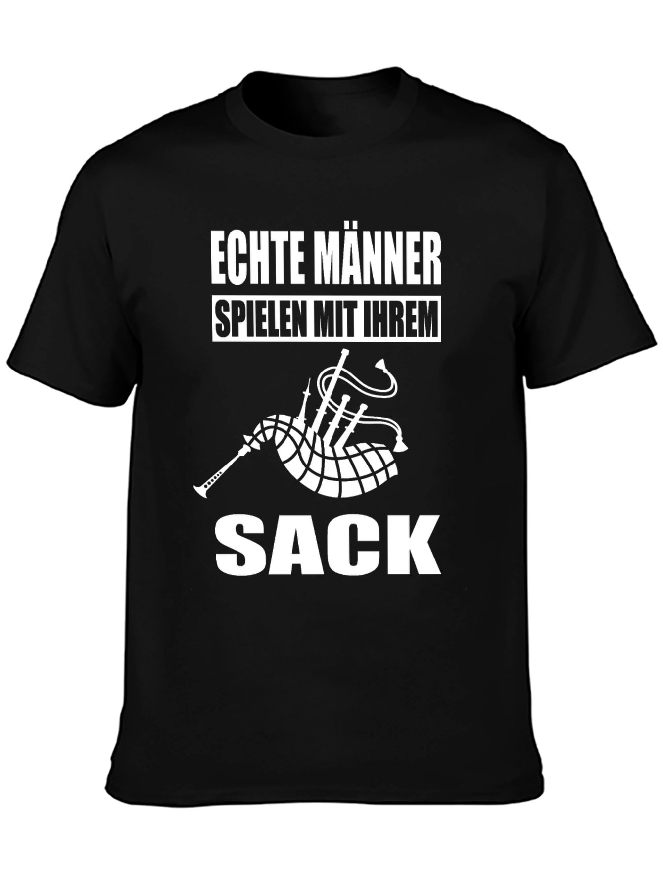 Echte Männer Sack Black T-Shirt