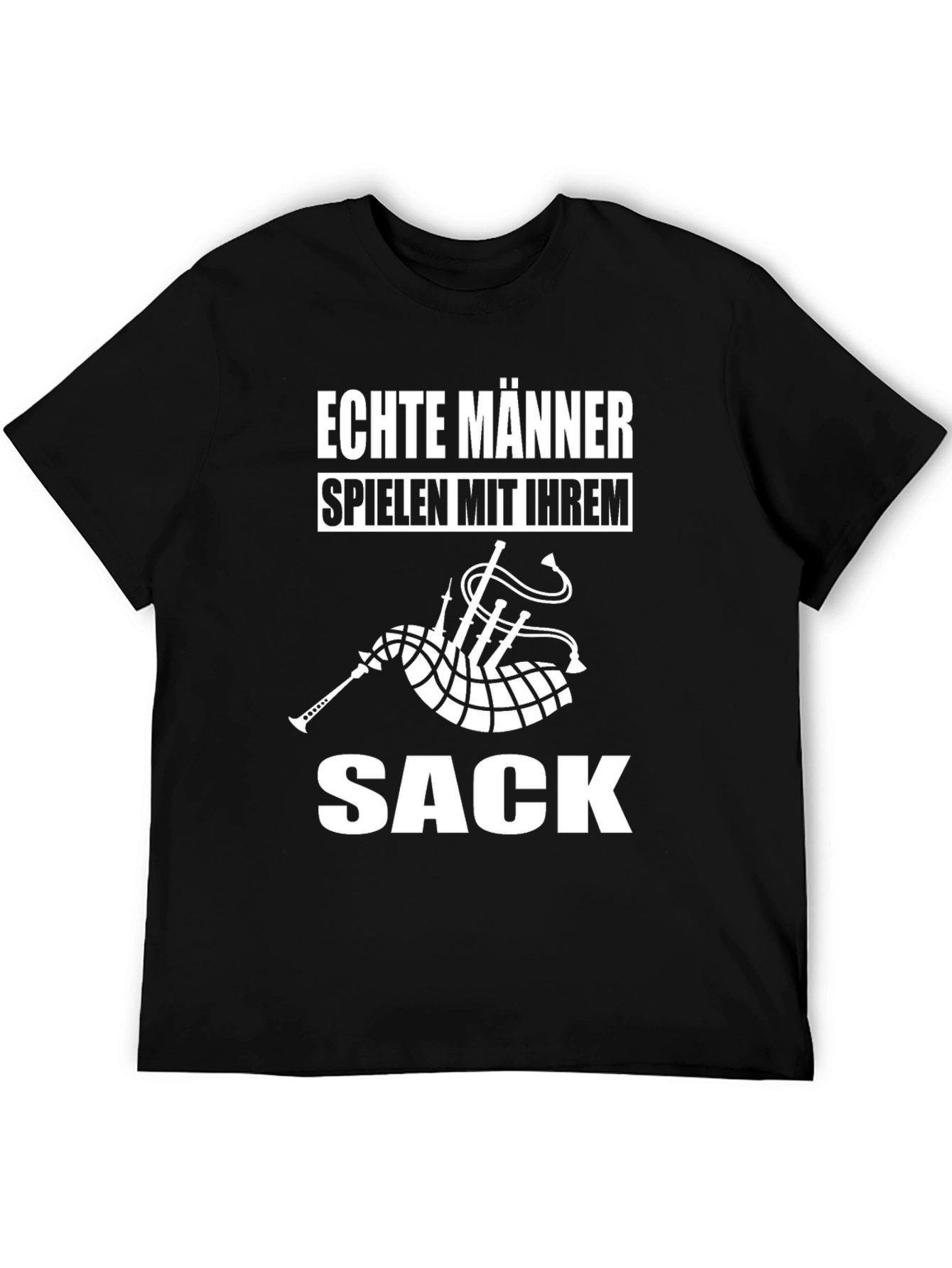 Echte Männer Sack Black T-Shirt