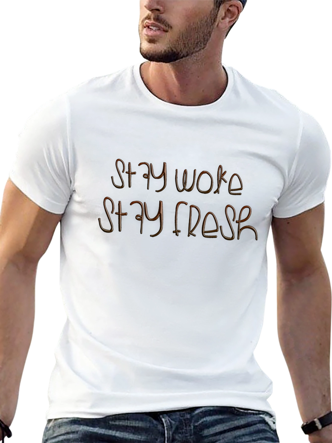 Stay Woke Stay Fresh Black Graphic Tee