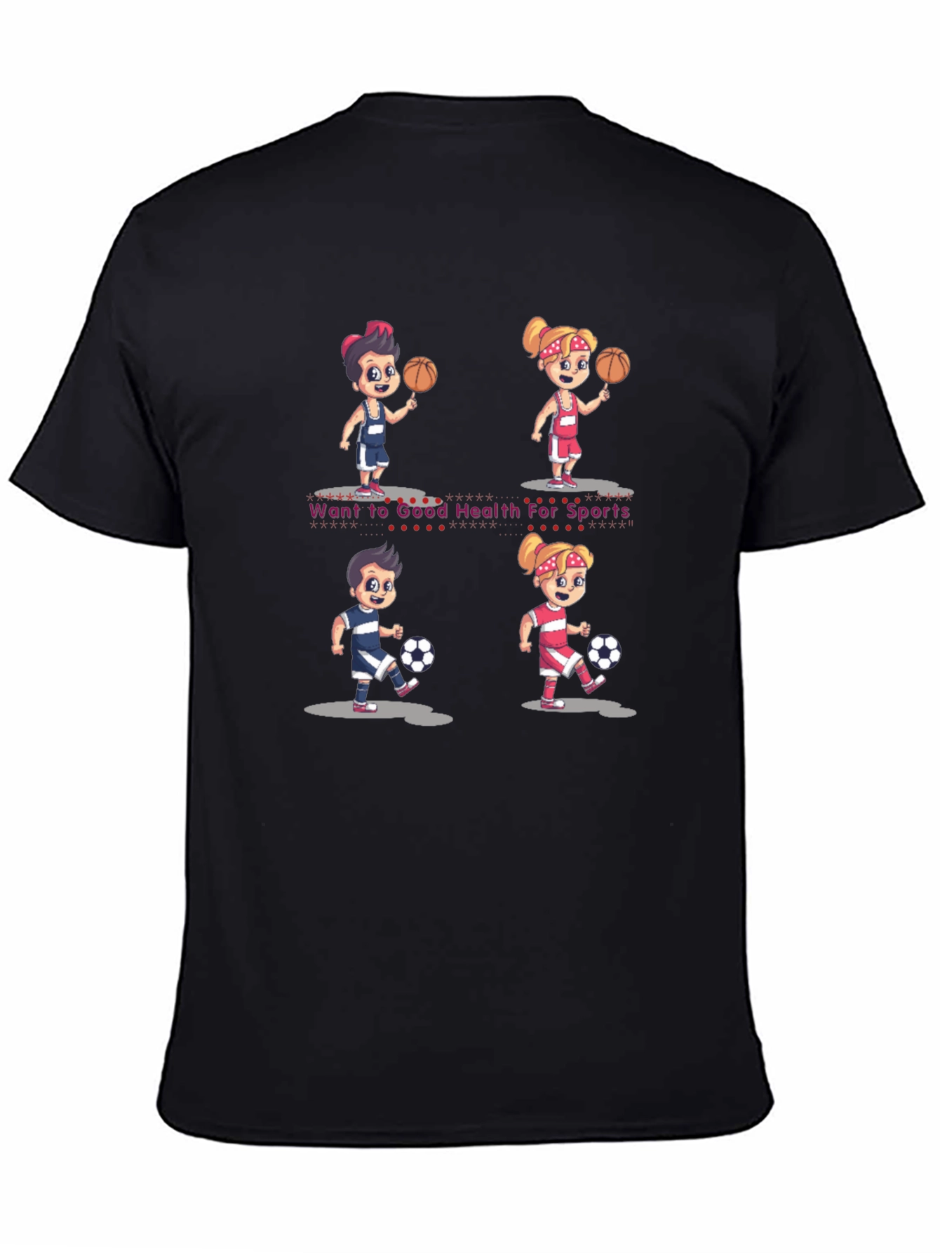 Sports Cartoon Graphic T-Shirt