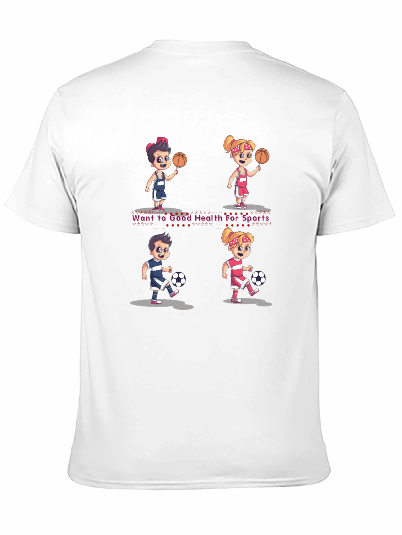Sports Cartoon Graphic T-Shirt